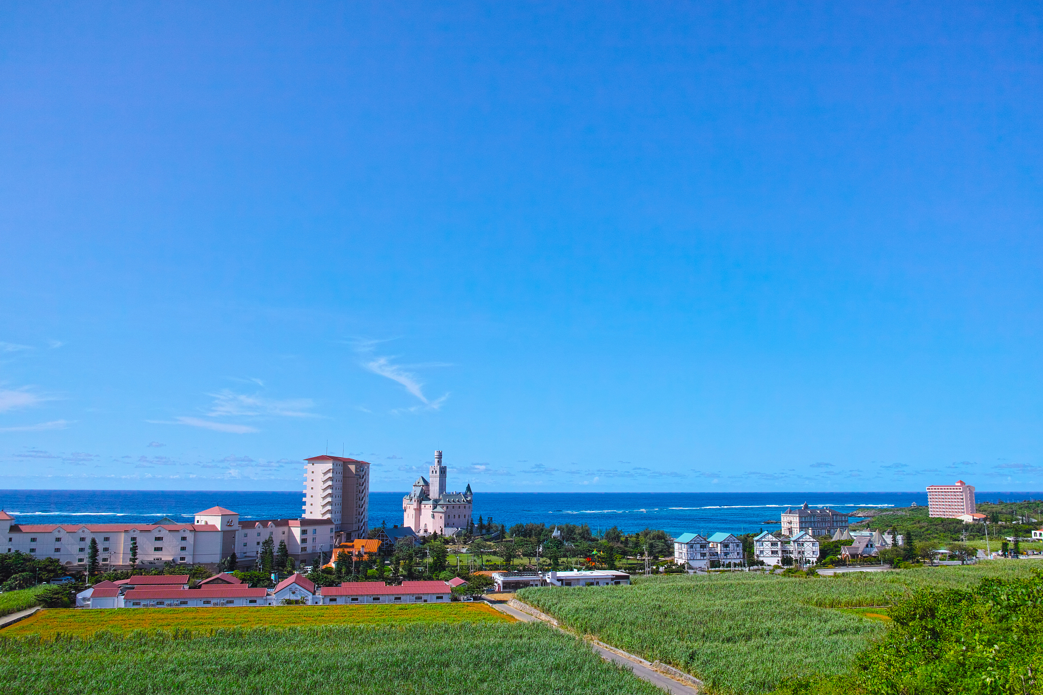 distant view of miyakojima german culture village