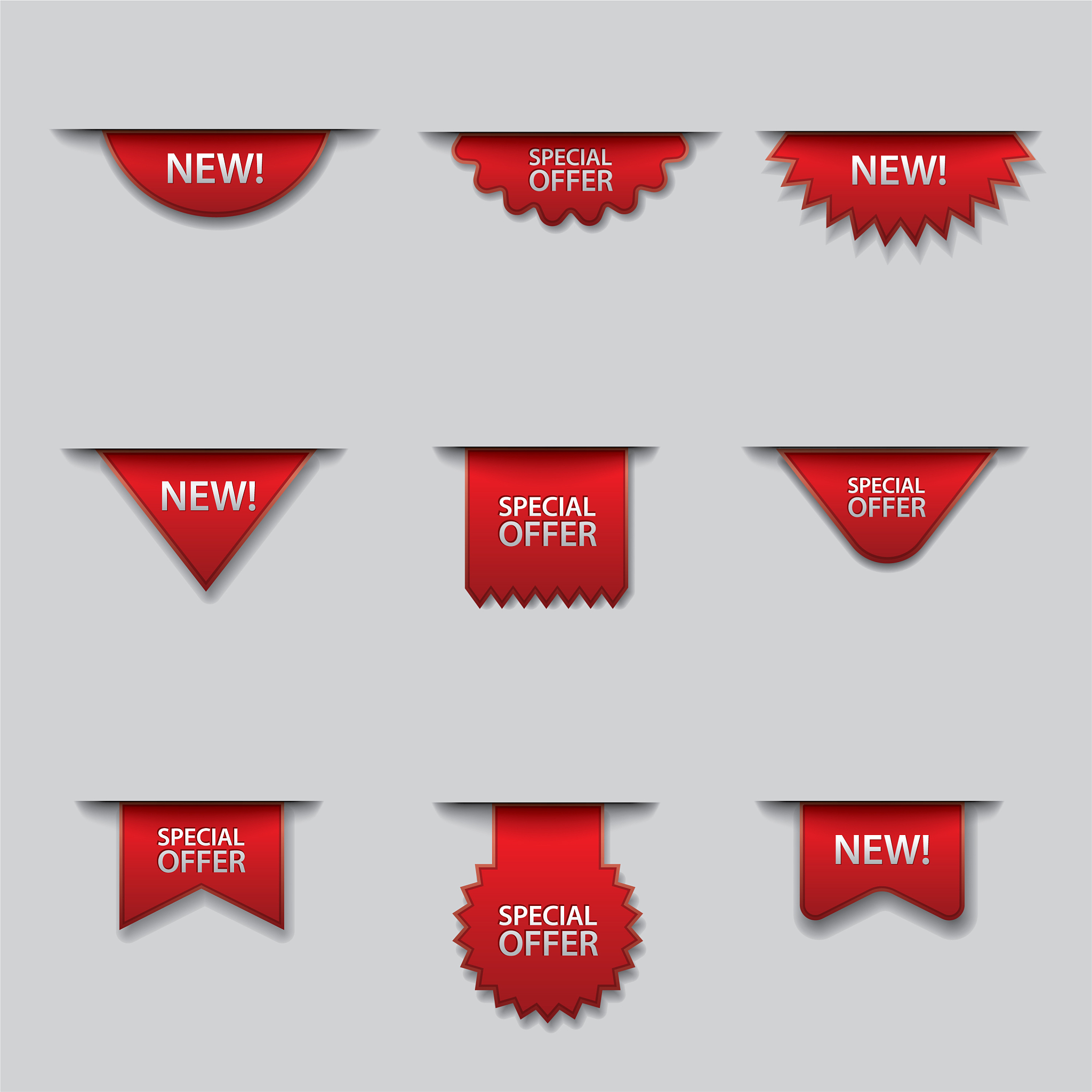special offer labels and tags