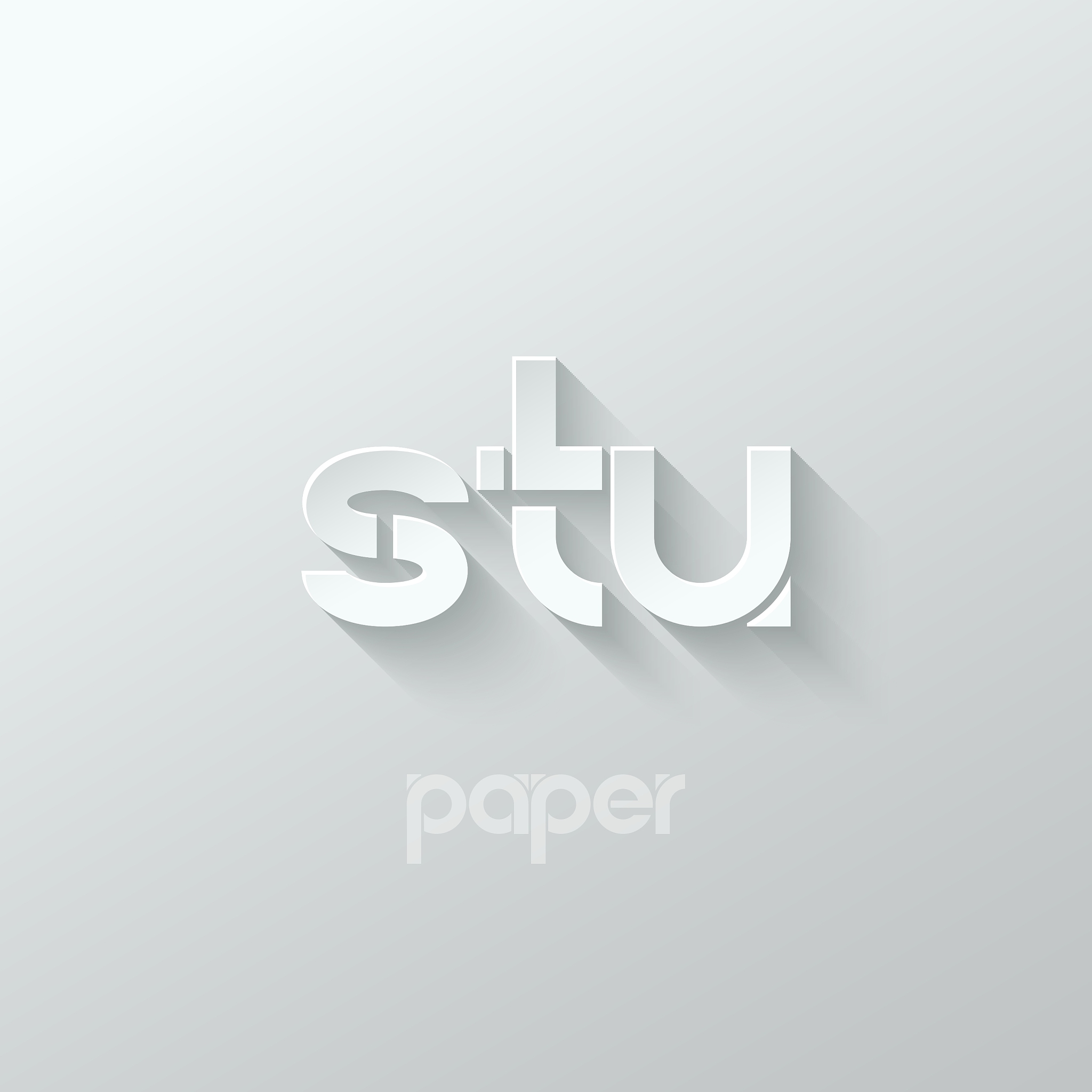 letter s t u logo alphabet icon paper set