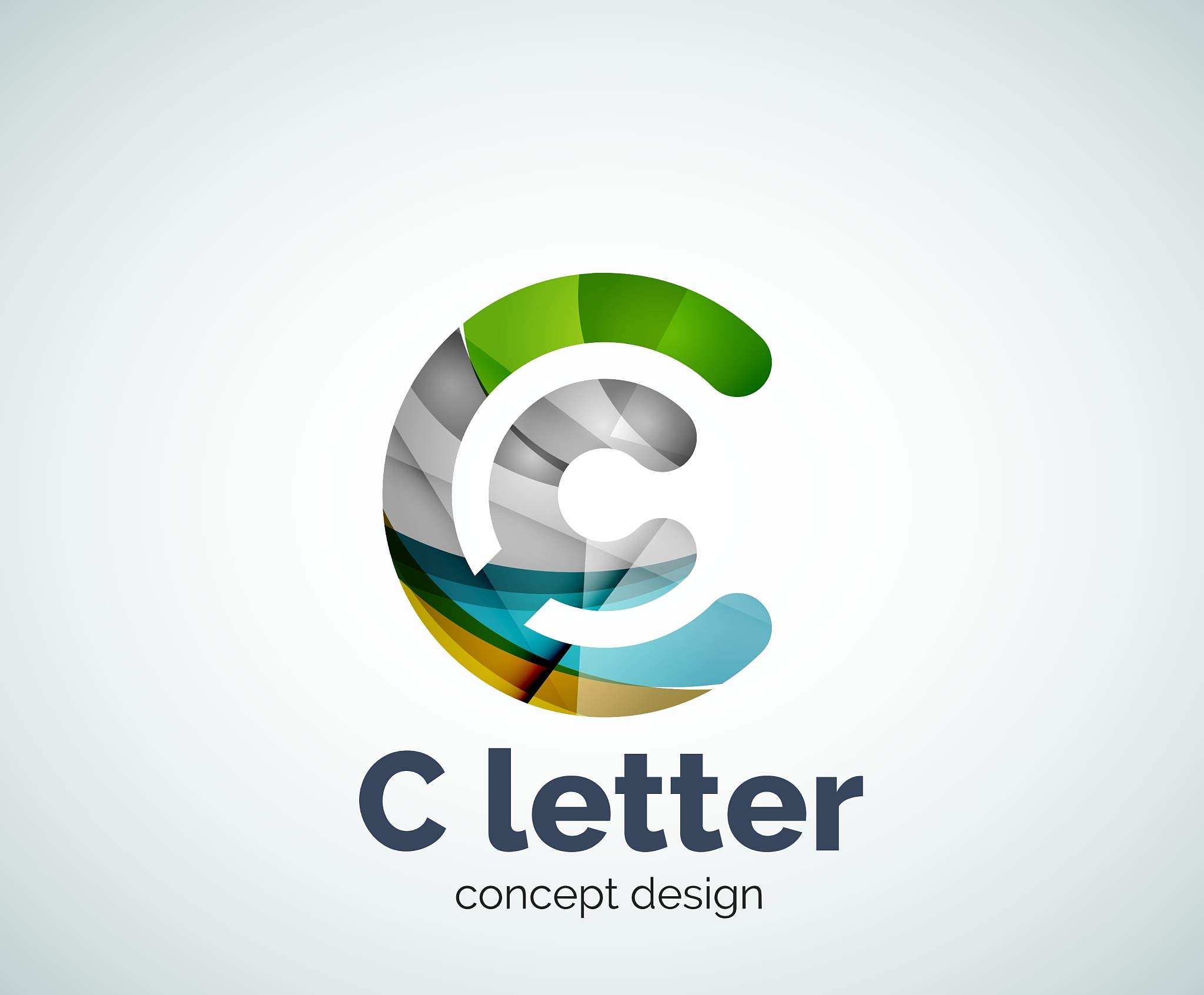 c letter concept logo template