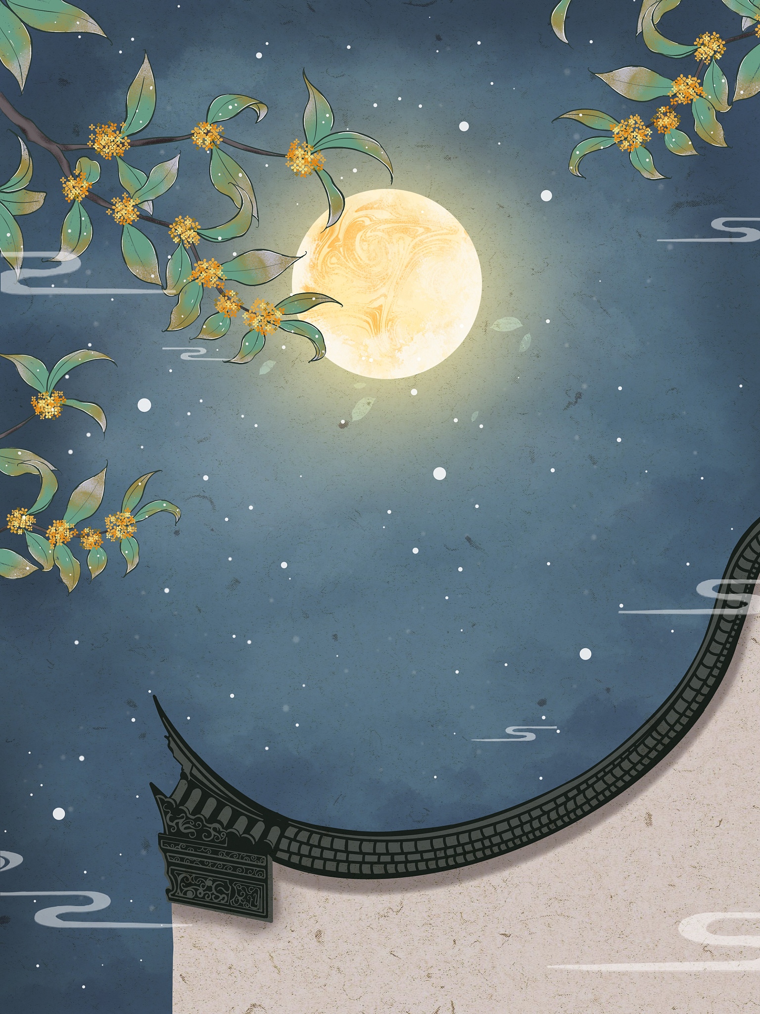 桂满月圆雁书达，家国情思万缕长