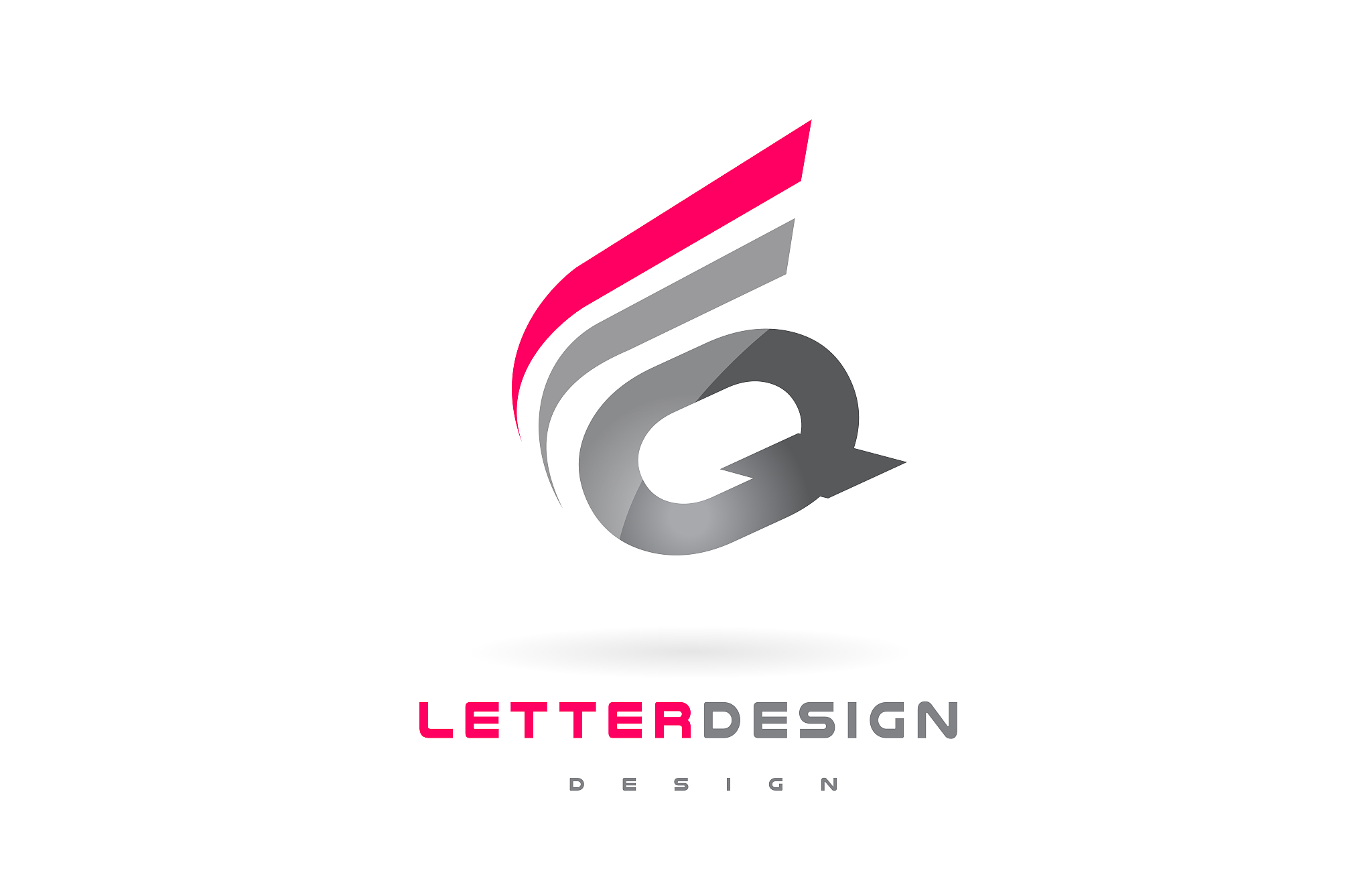 q letter logo design futuristic modern lettering
