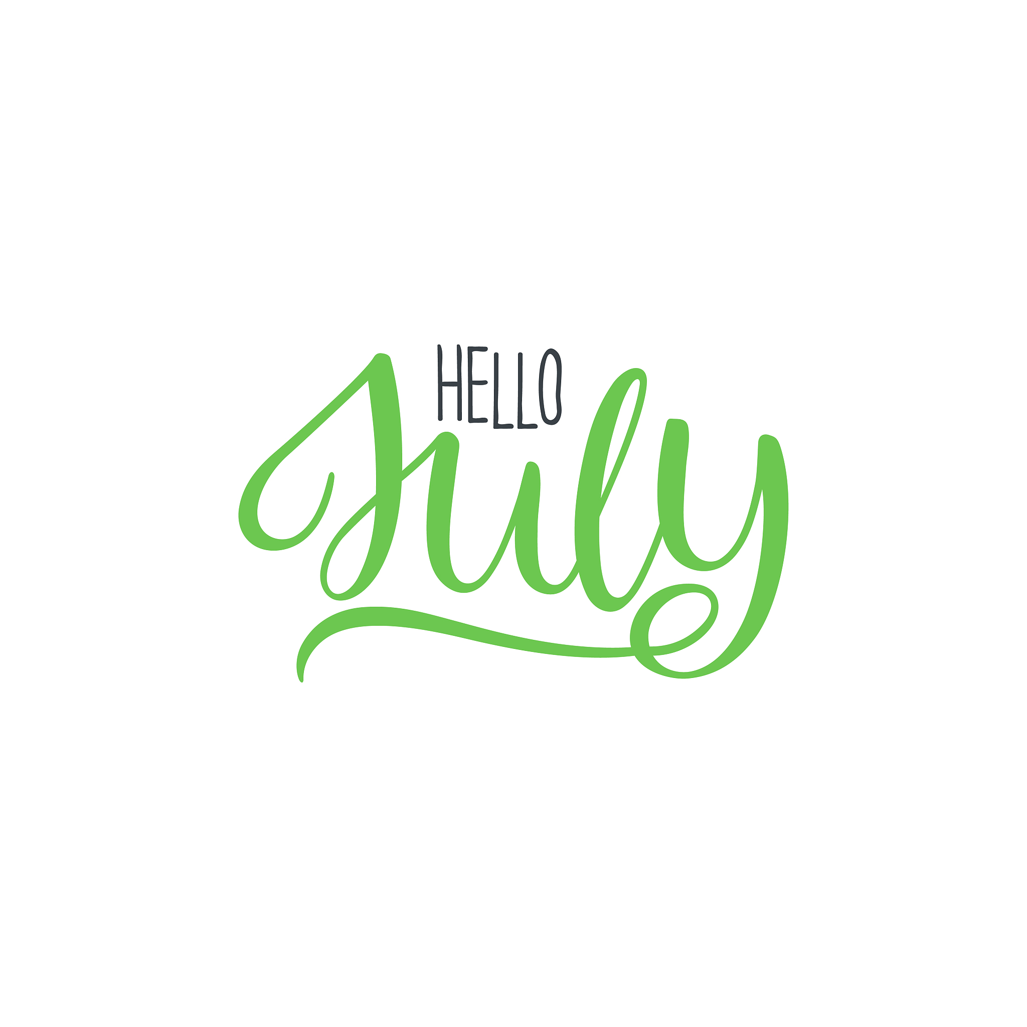 hello july calligraphy