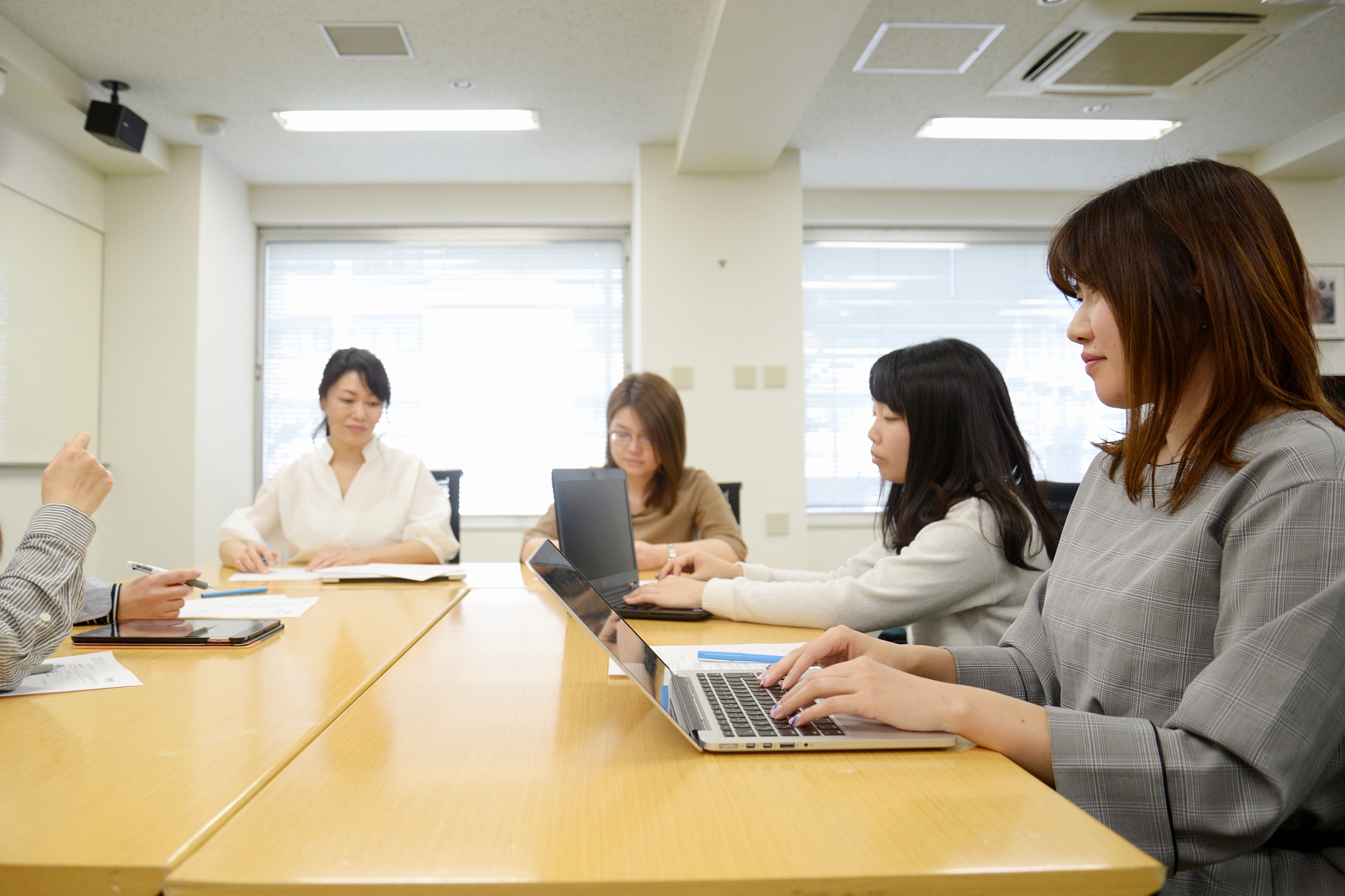 business woman at a meeting
