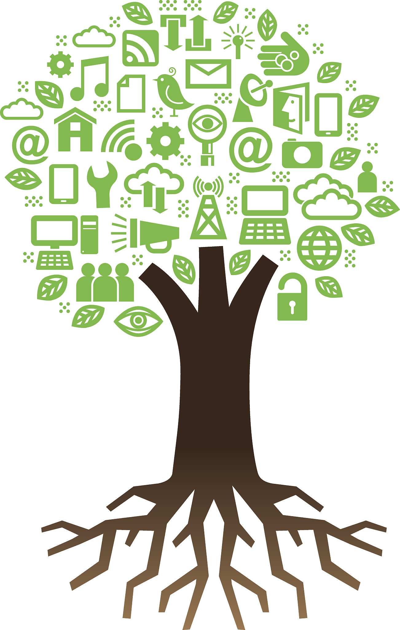 simple technology tree illustration