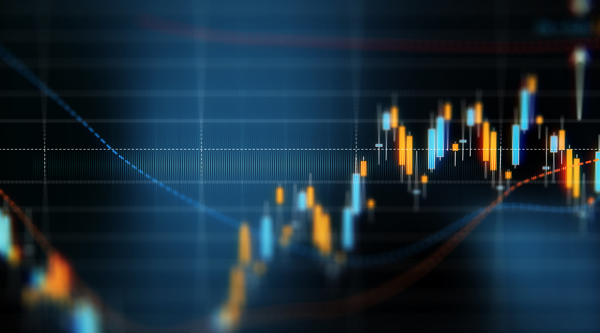 financial and technical data analysis graph showing search findi