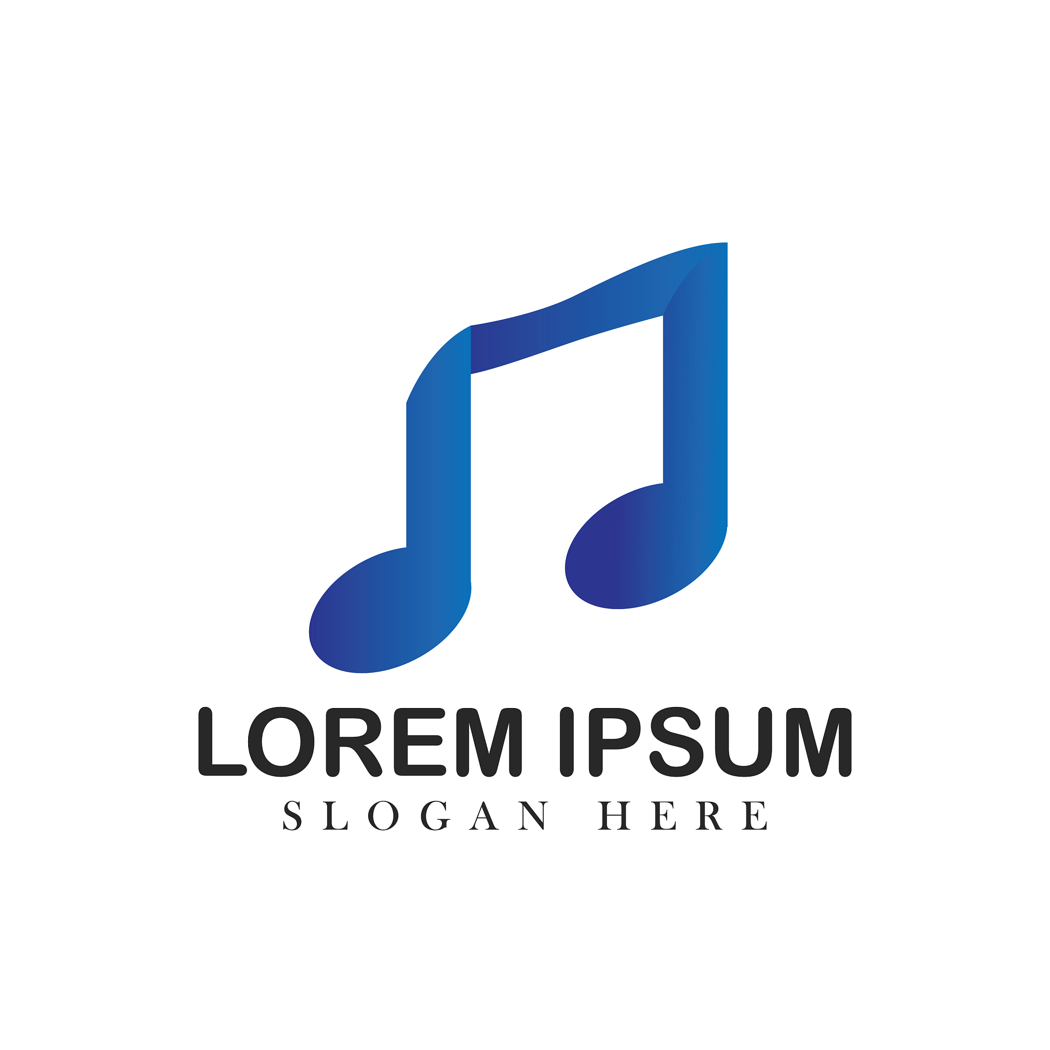 music logo design element simple symbol note