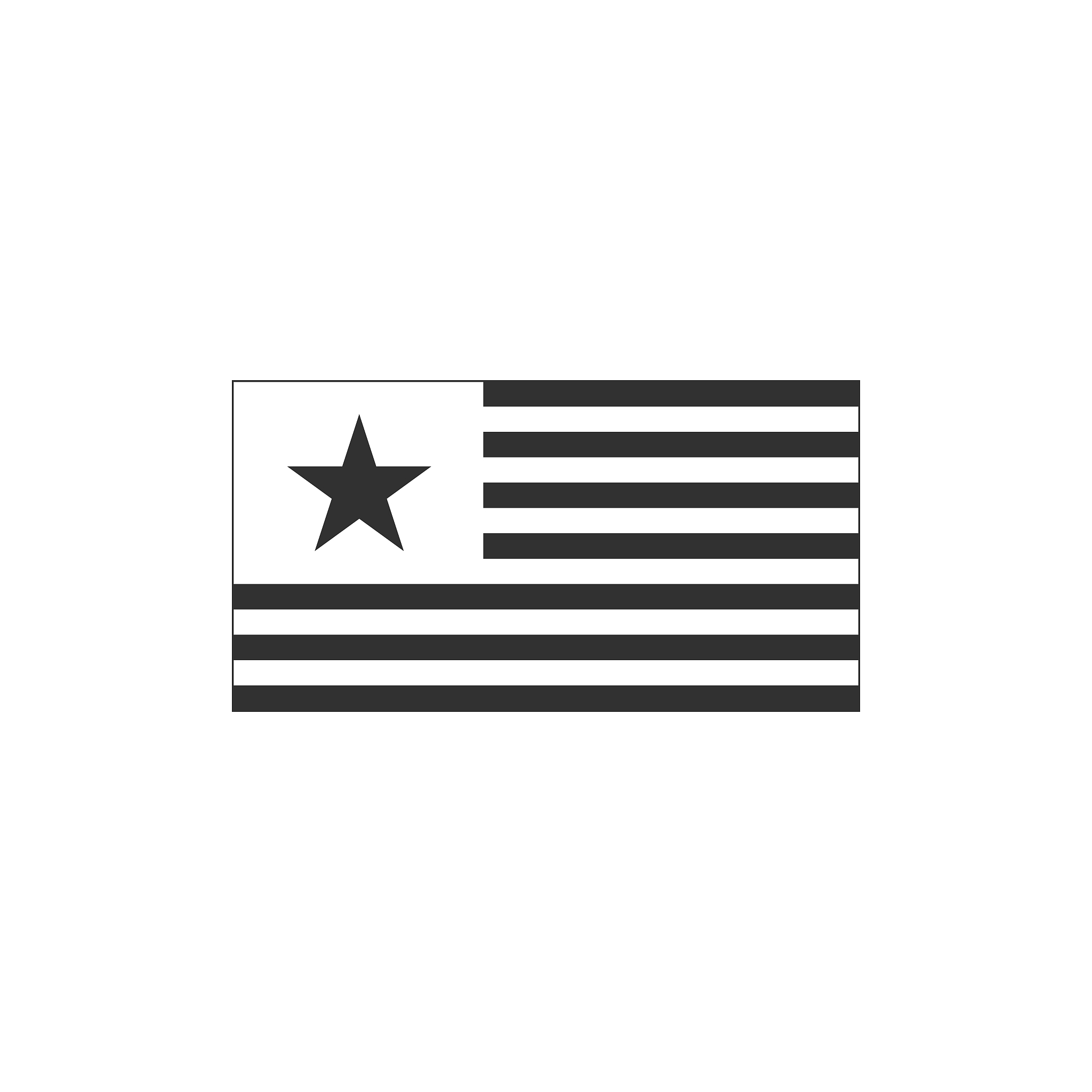 abstract one star black usa flag design. stock vector illustrati
