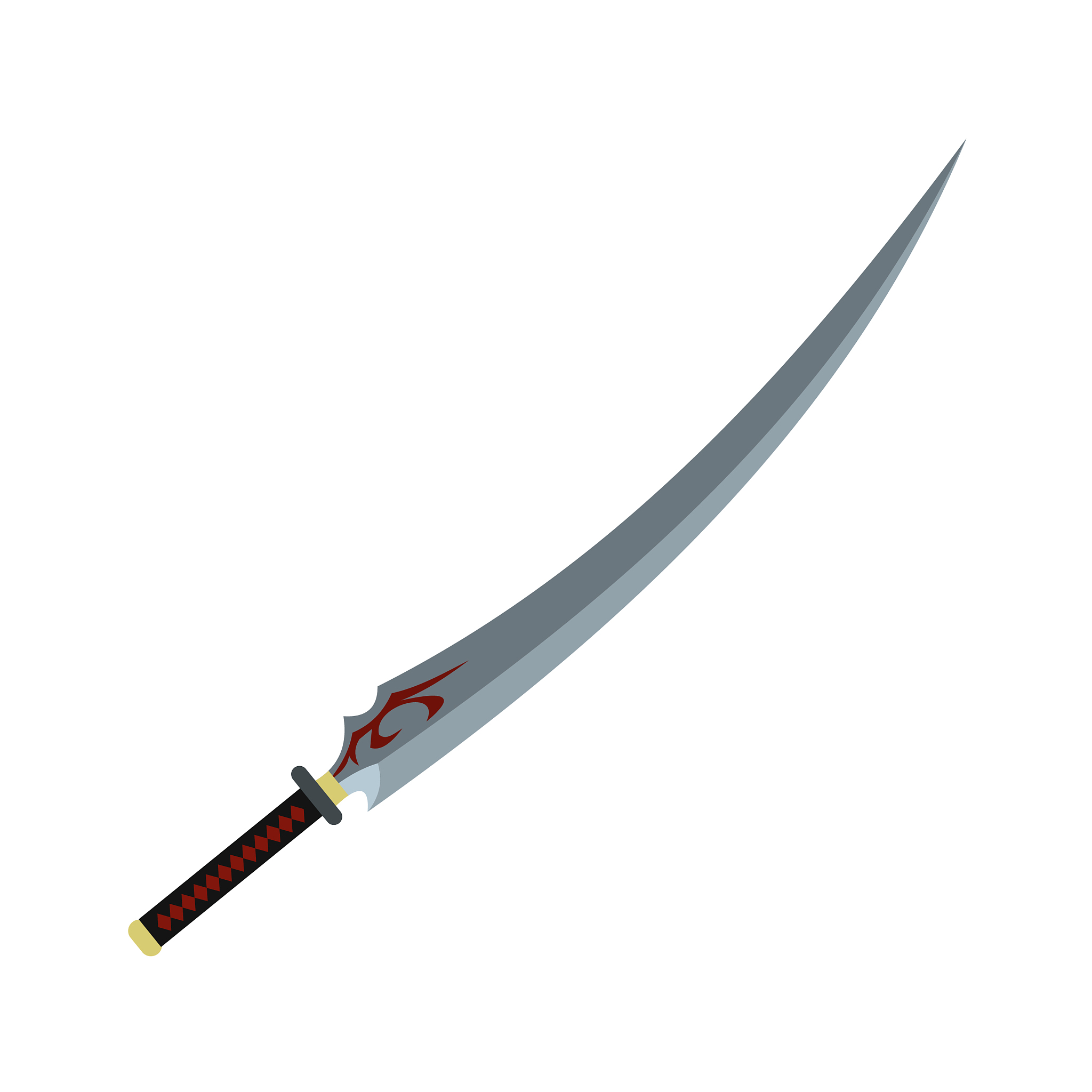 japanese sword flat icon