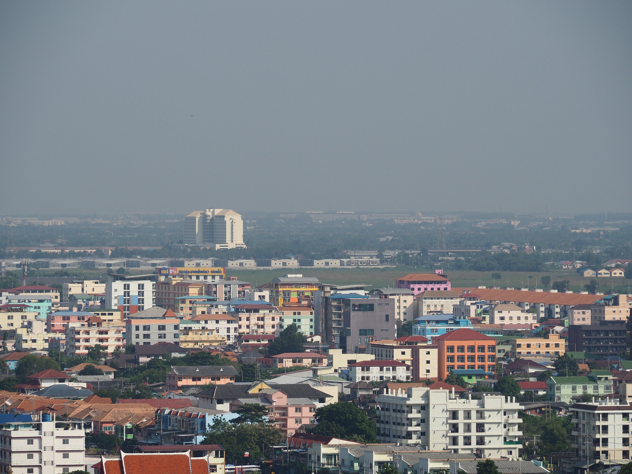 panoramic view of rangsit, thailand, november 15, 2019