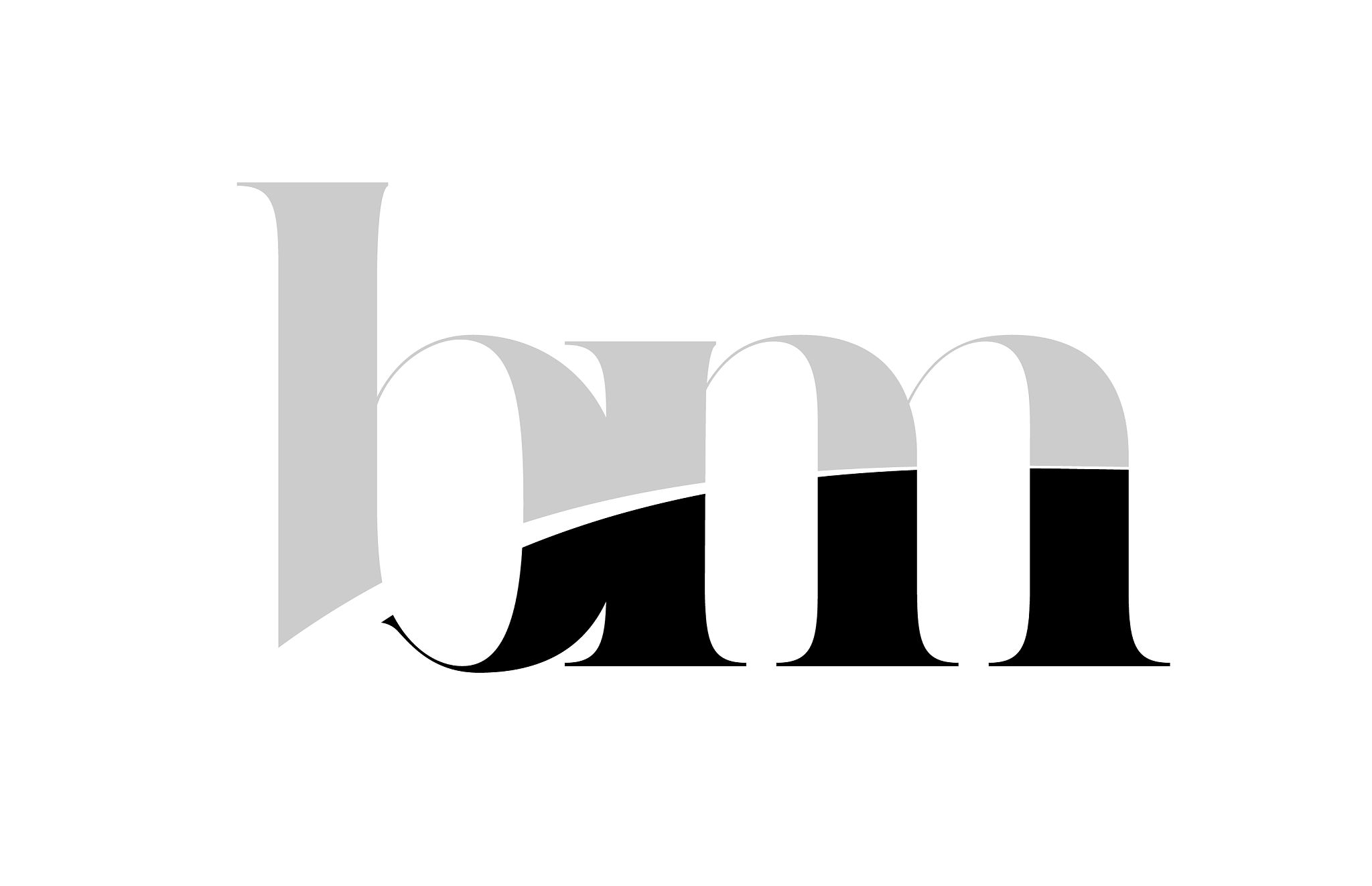 alphabet letter bm b m black and white logo icon