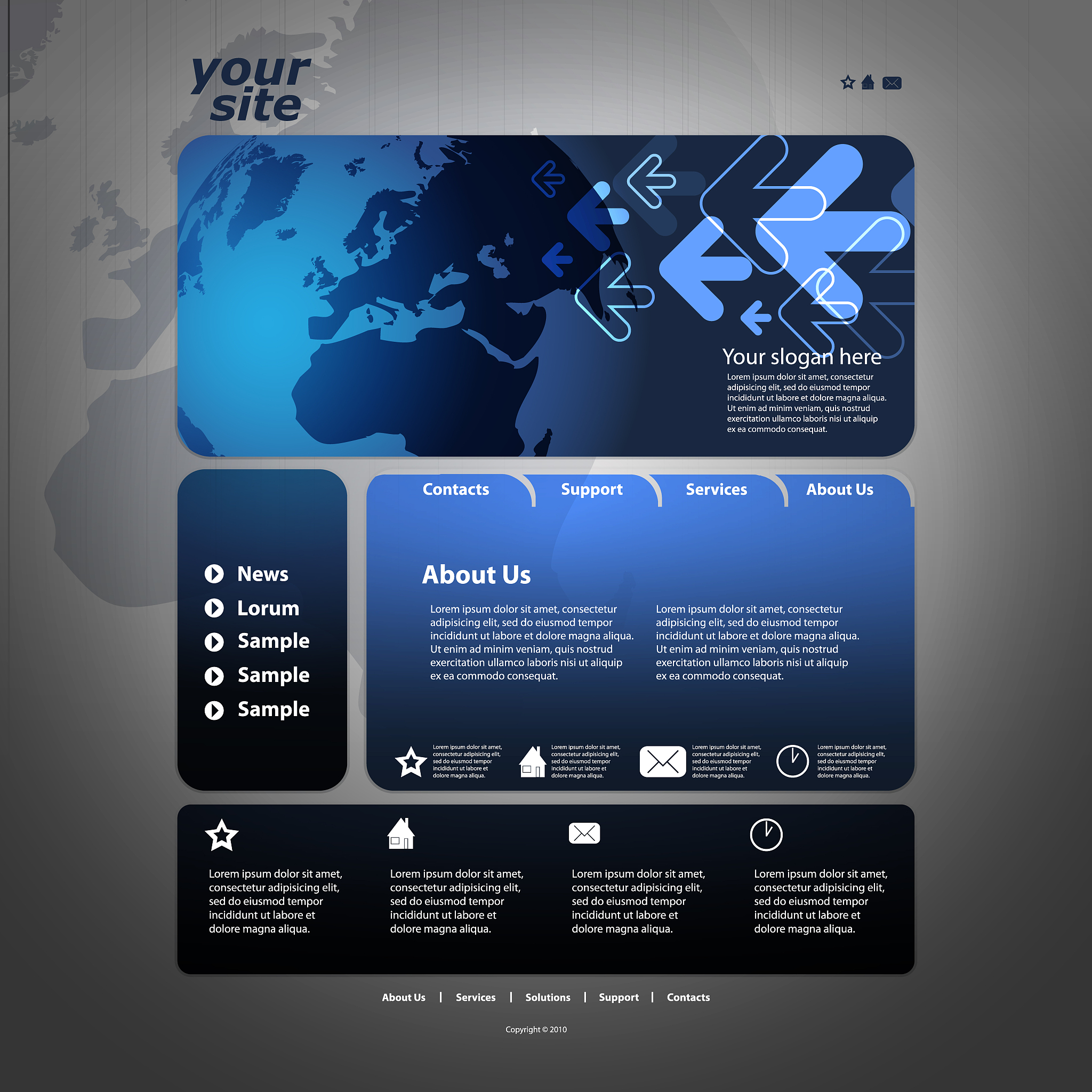 one page website template