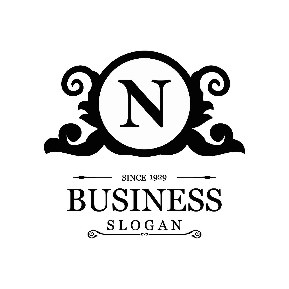 alphabetic logo design with elegent design and typography vector