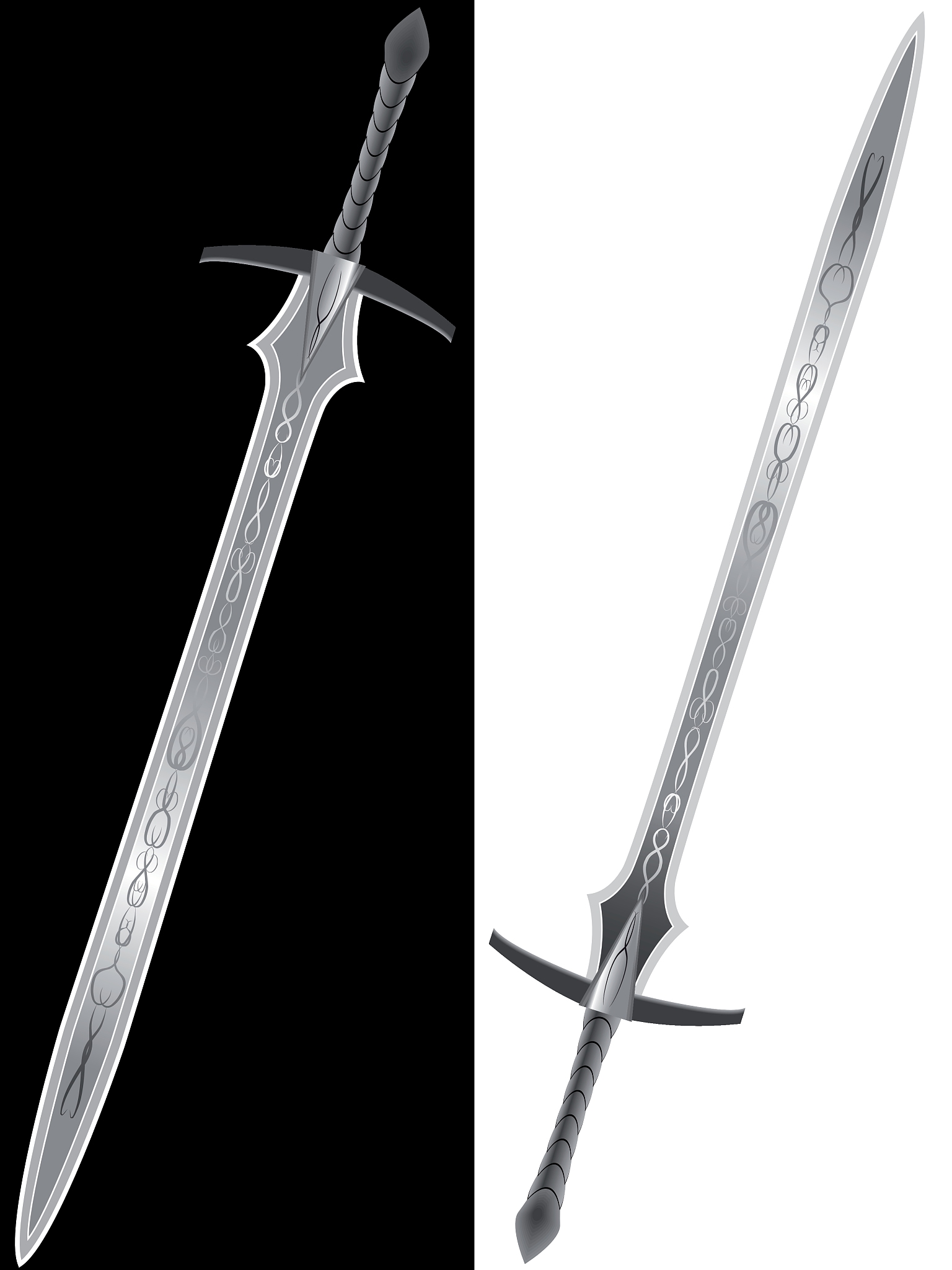 steel sword of the knight