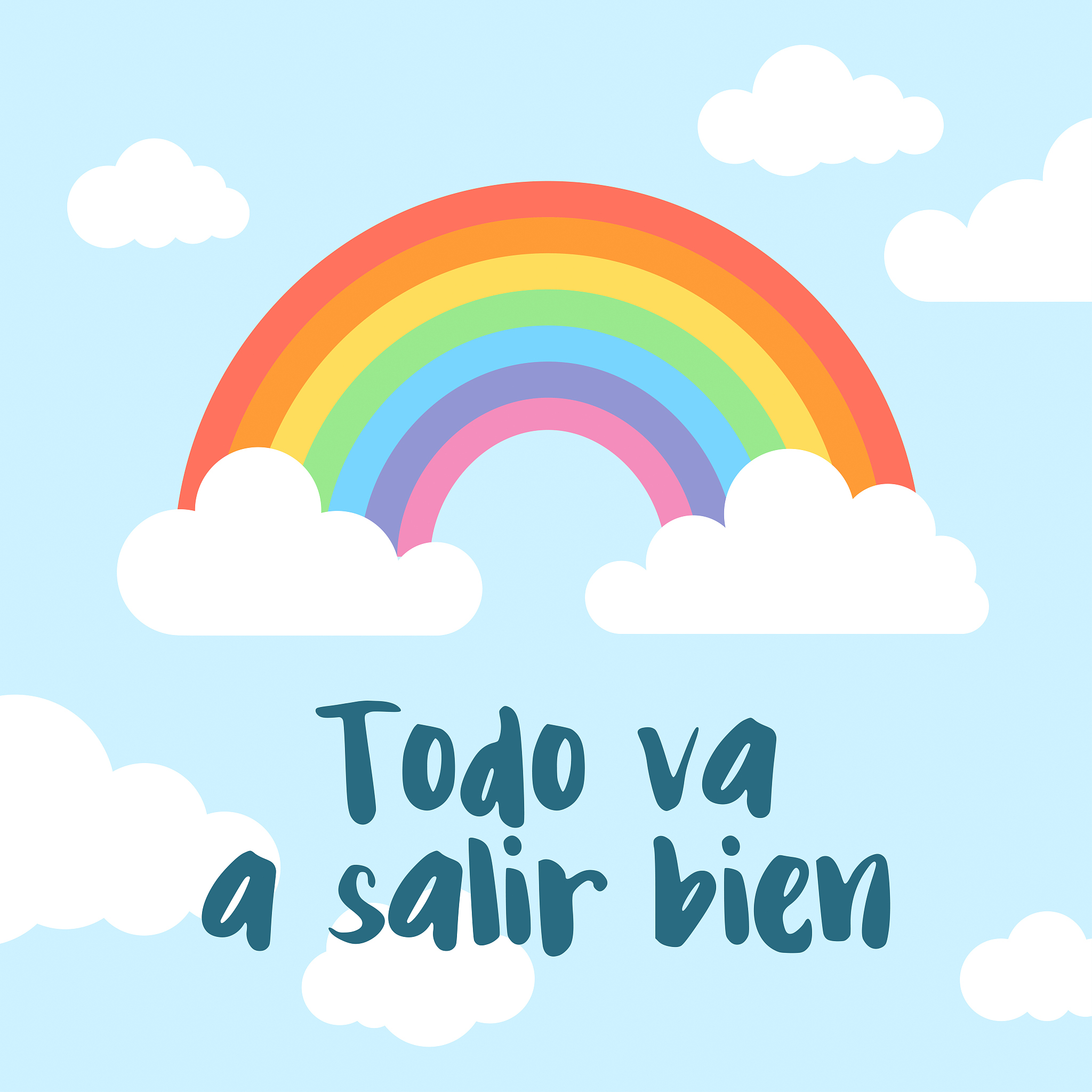 everything will be ok written in spanish (todo va a salir bien).
