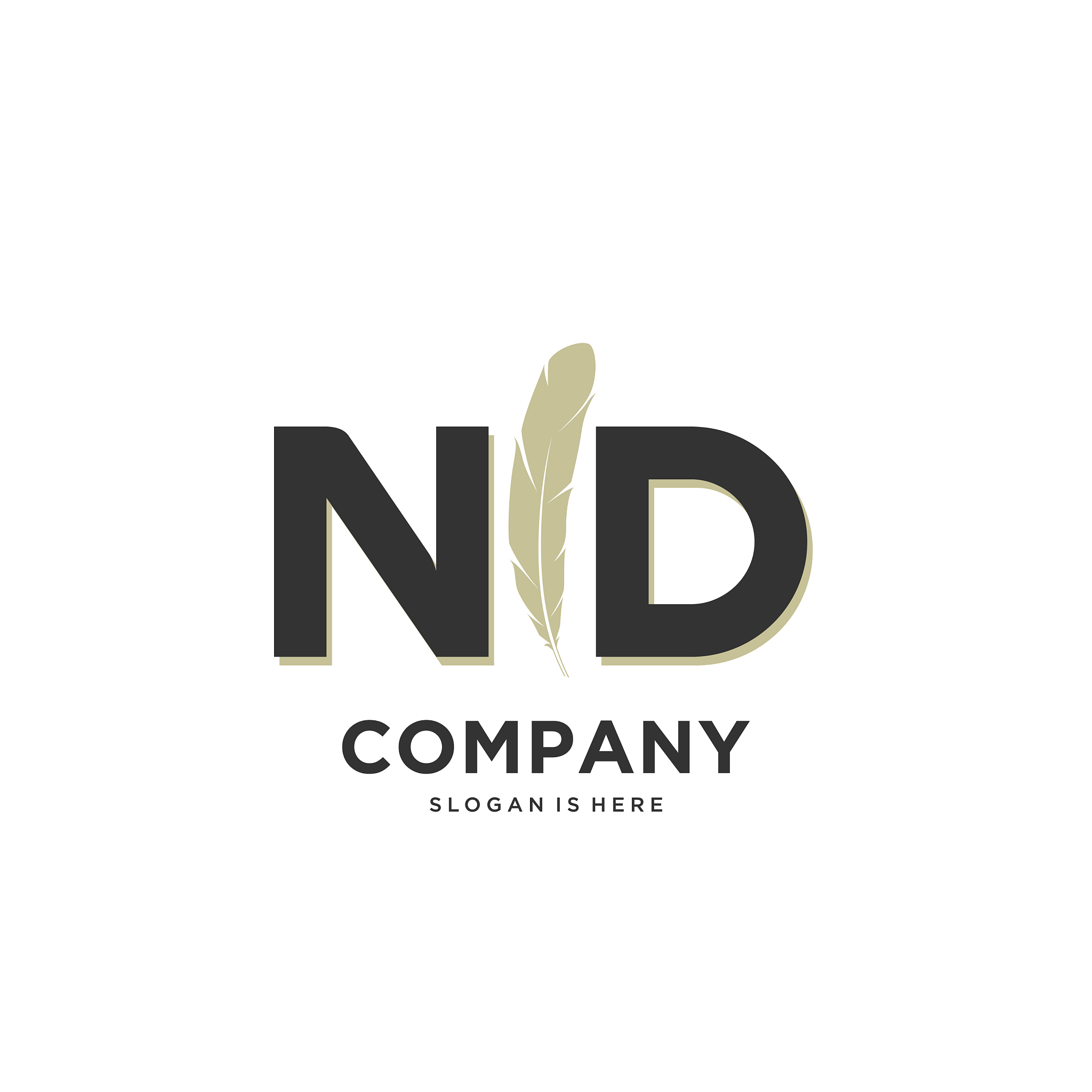 initial nd letter unique attractive creative