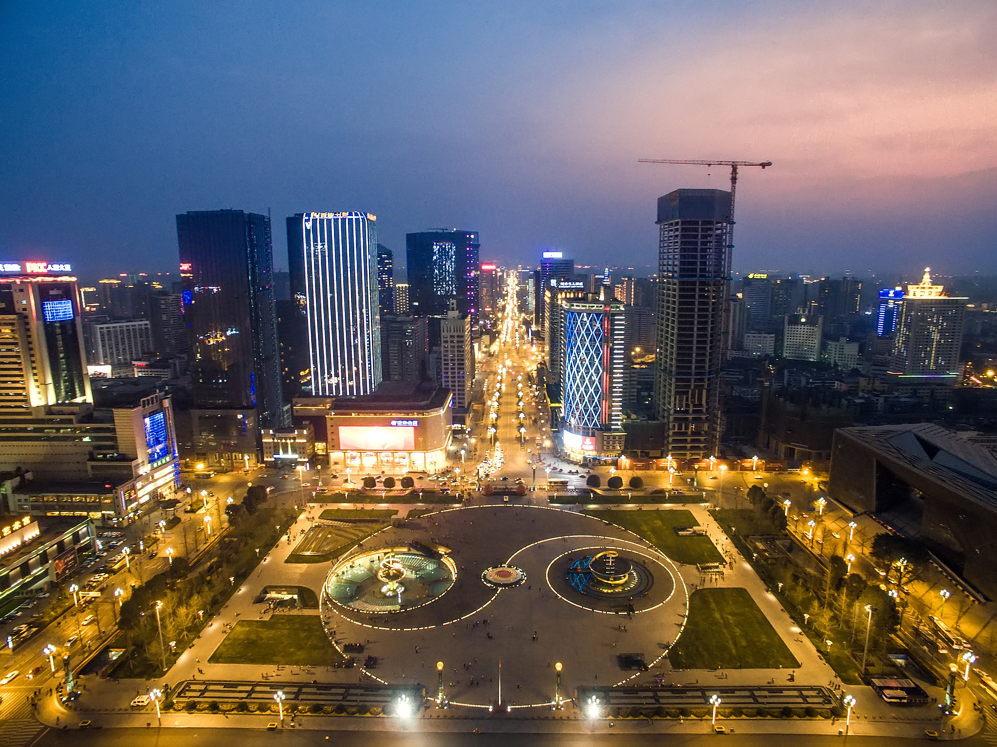 成都天府广场夜景