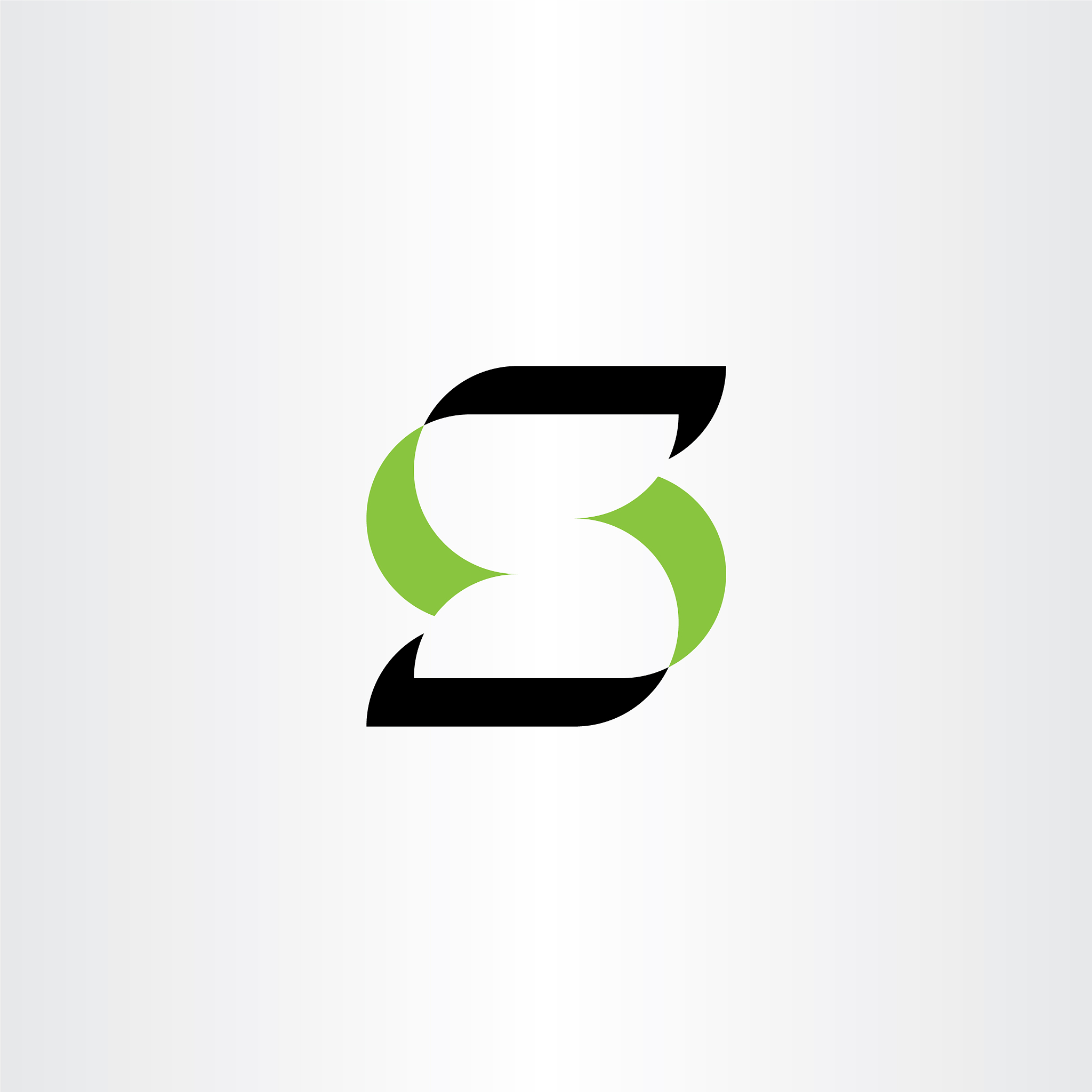 green black symbol letter s logotype sign