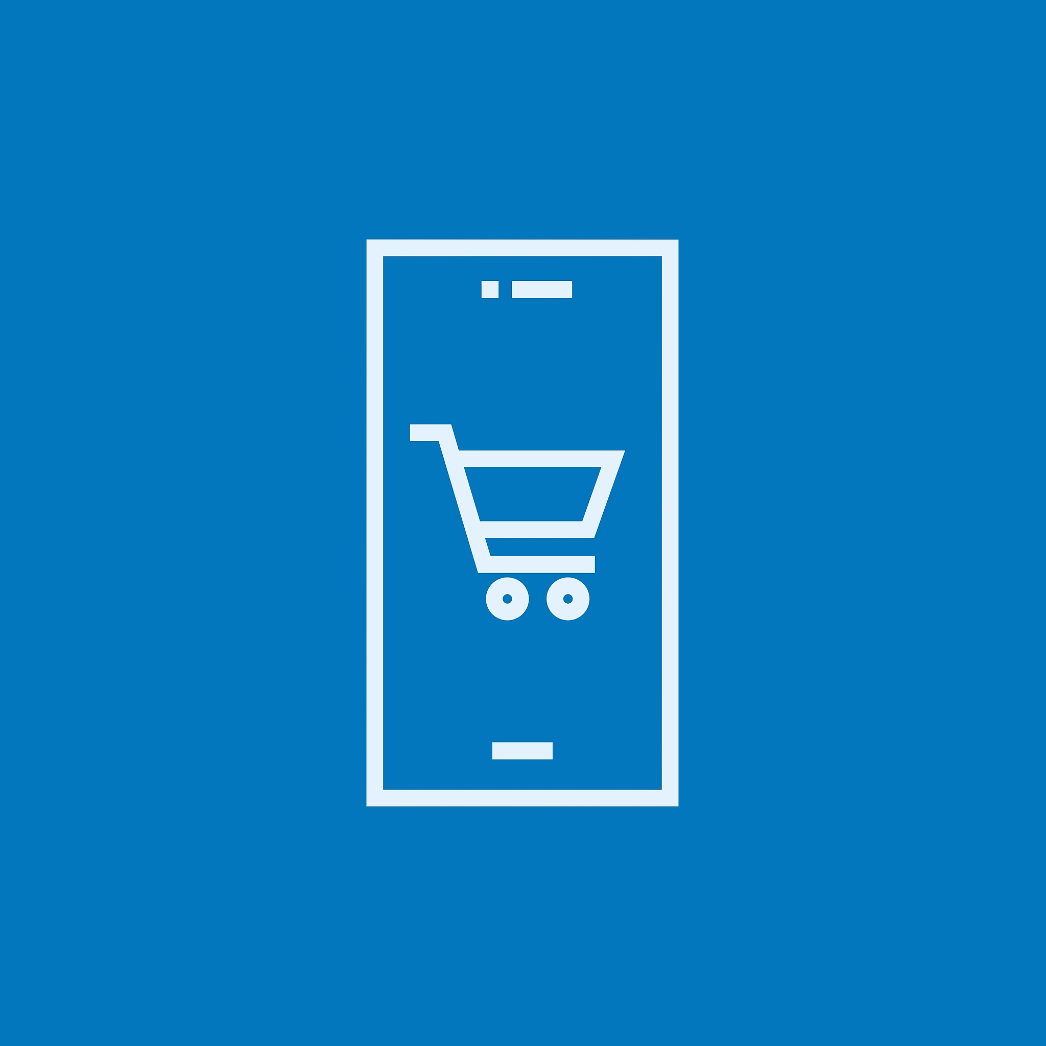 online shopping line icon
