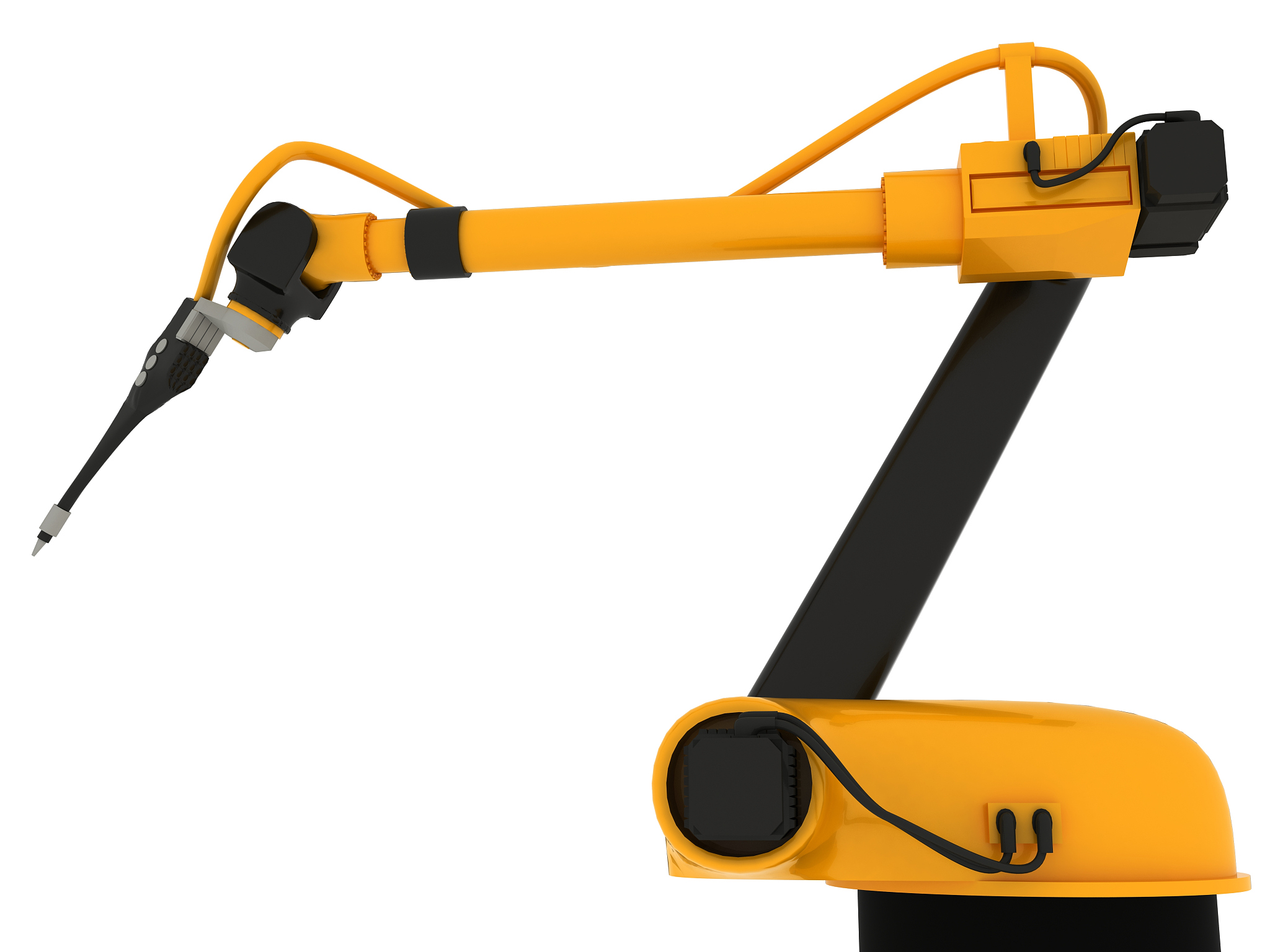 industrial robotic arm isolated