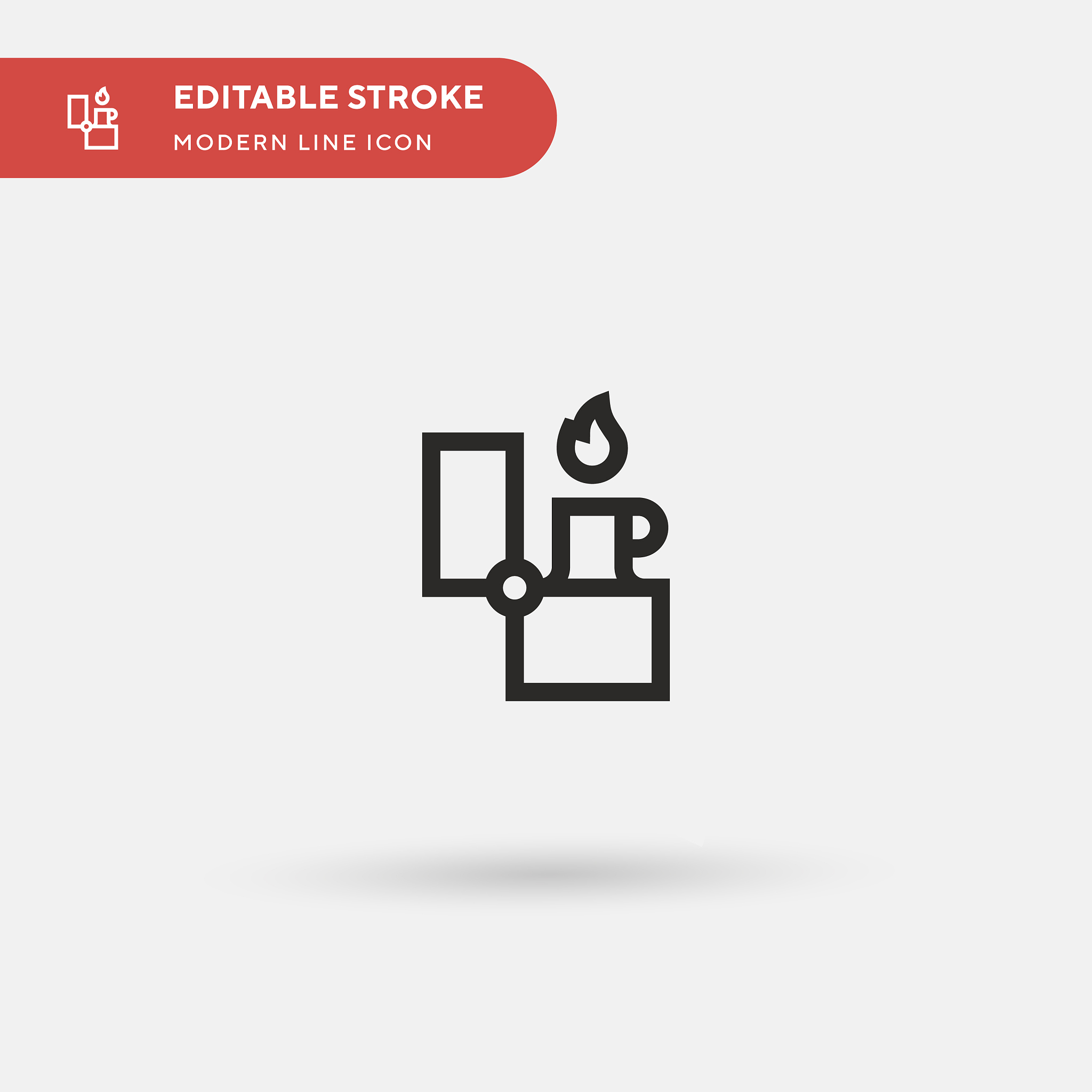 fire lighter simple icon