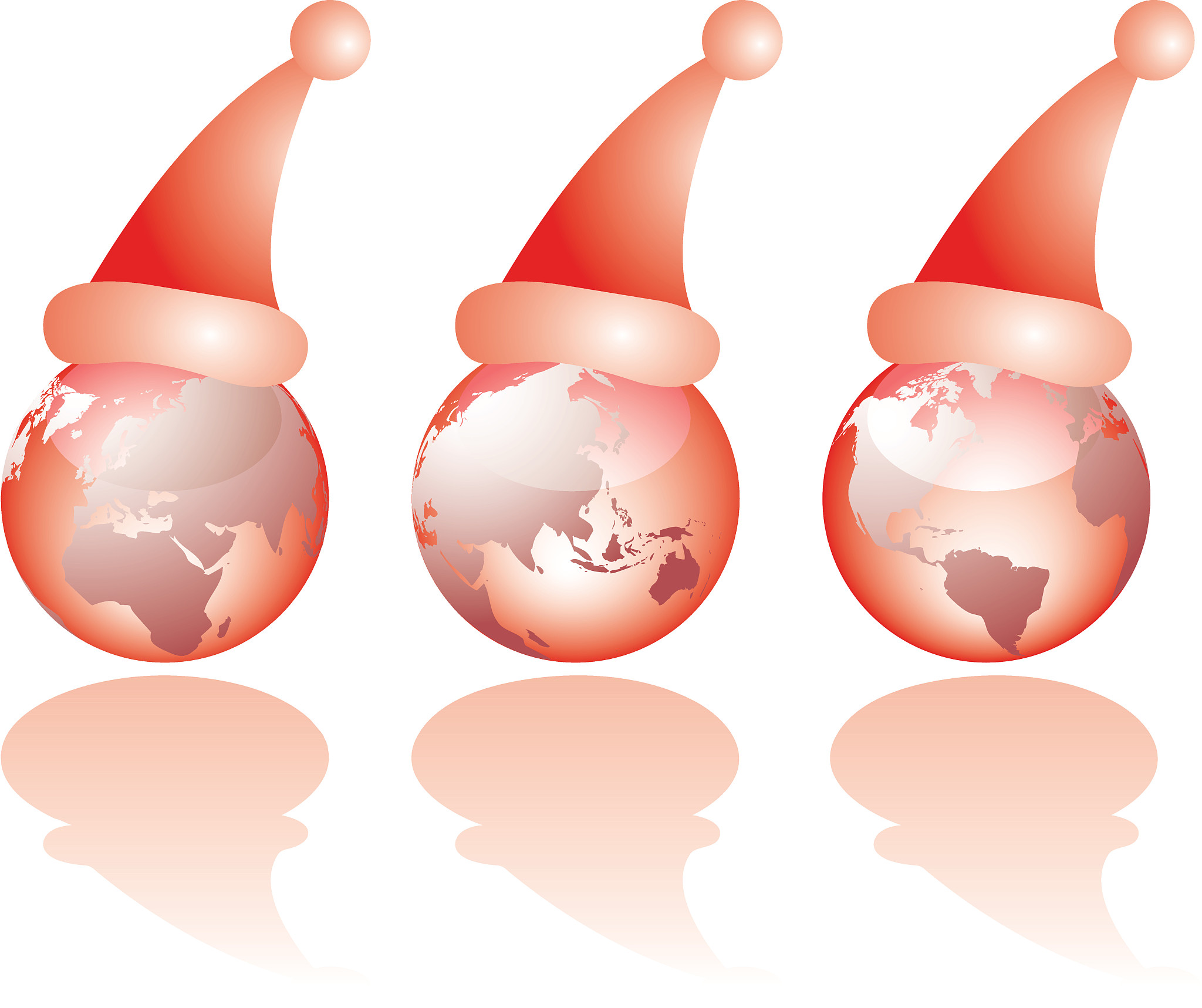 three christmas glass world views