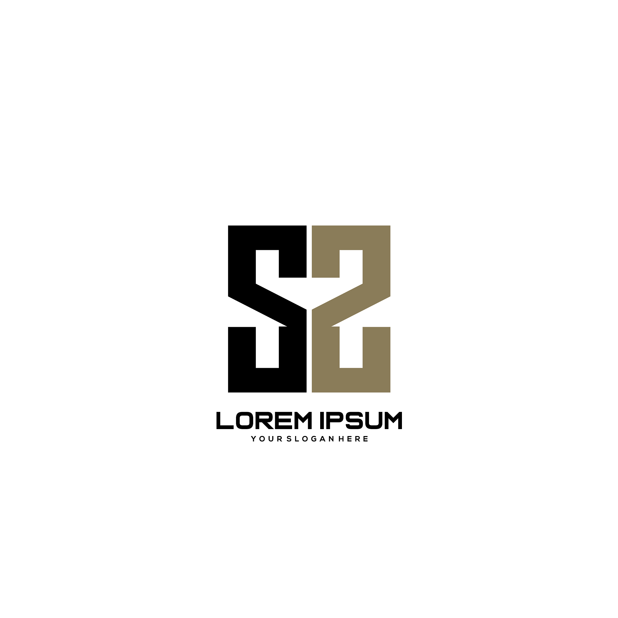 ss initial letter minimalist art logo