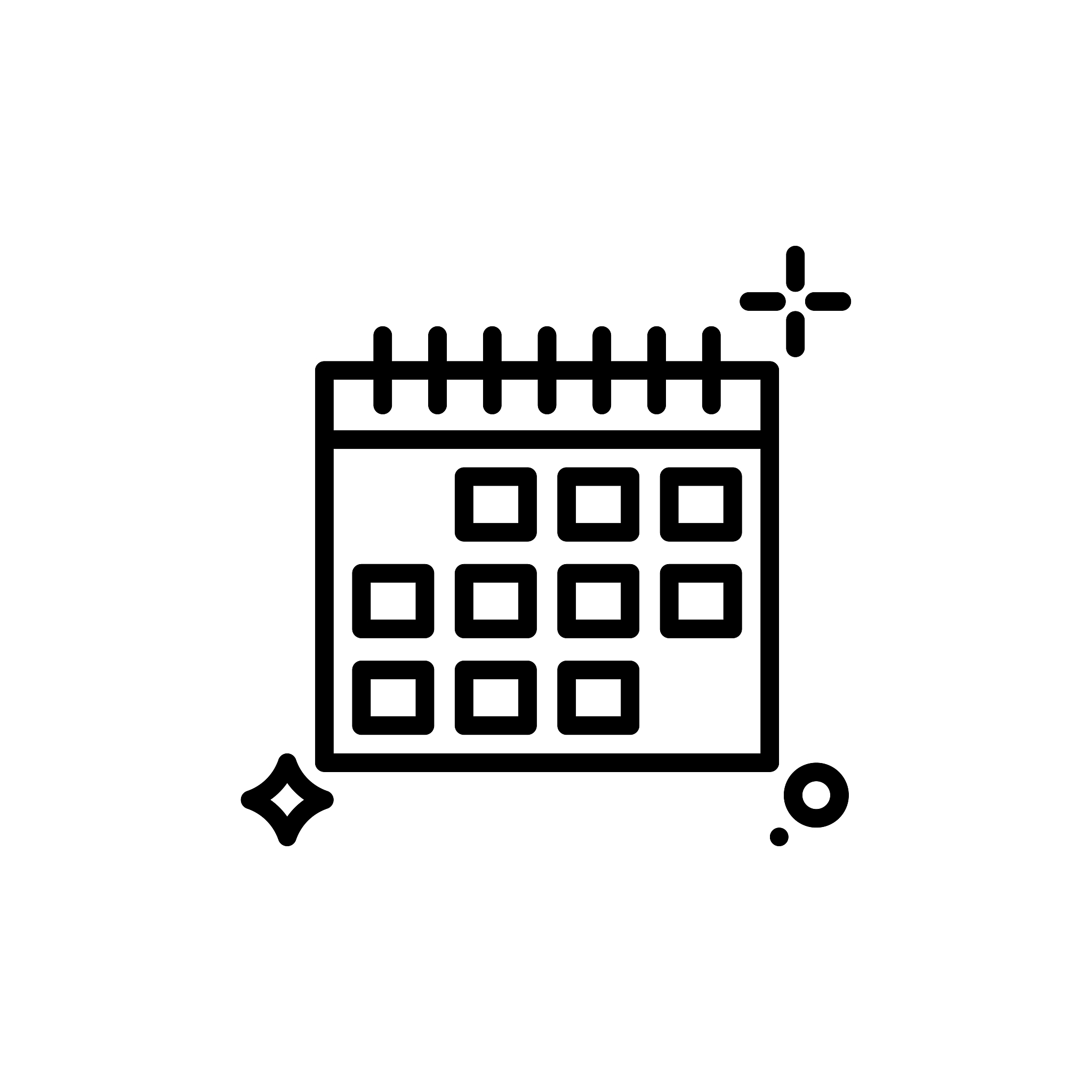 calendar vector line icon