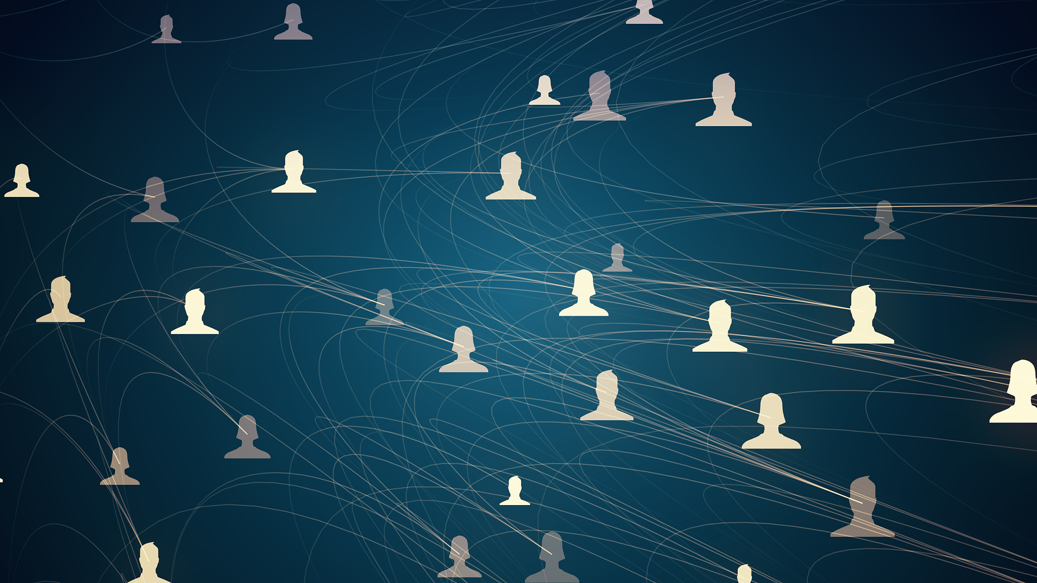 connected avatars of men and women