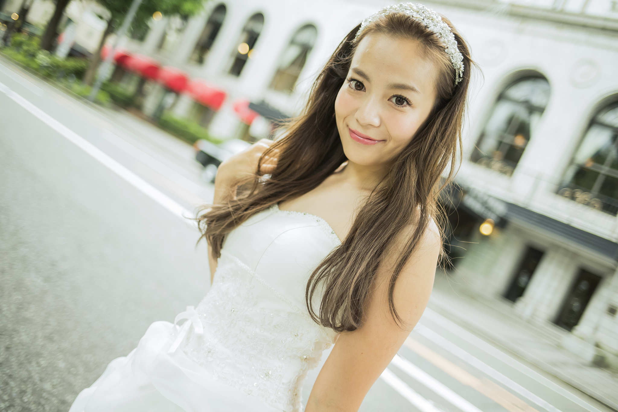 婚礼 新娘 微笑