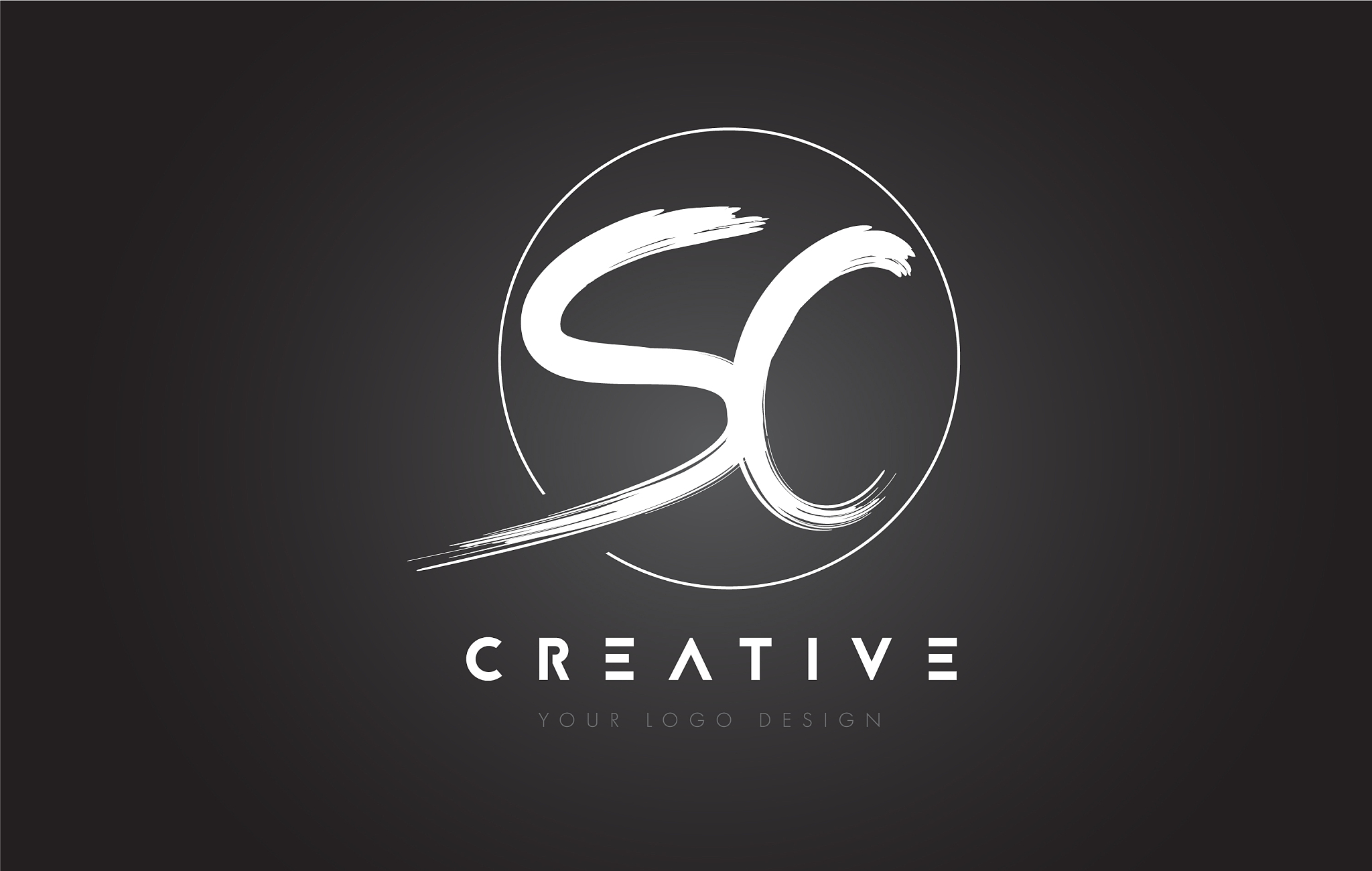sc brush letter logo design artistic handwritten
