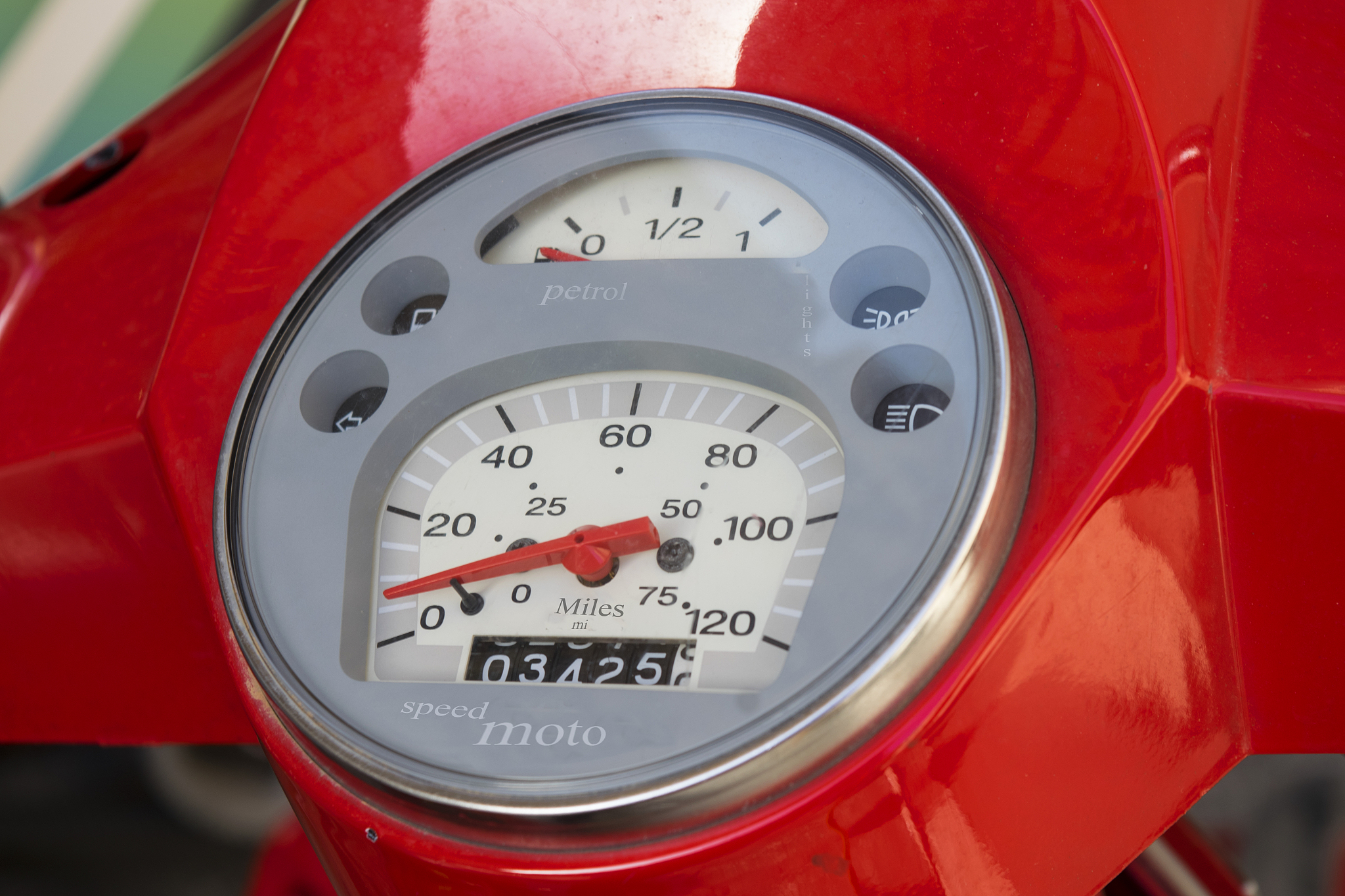 dashboard of an old motorcycle