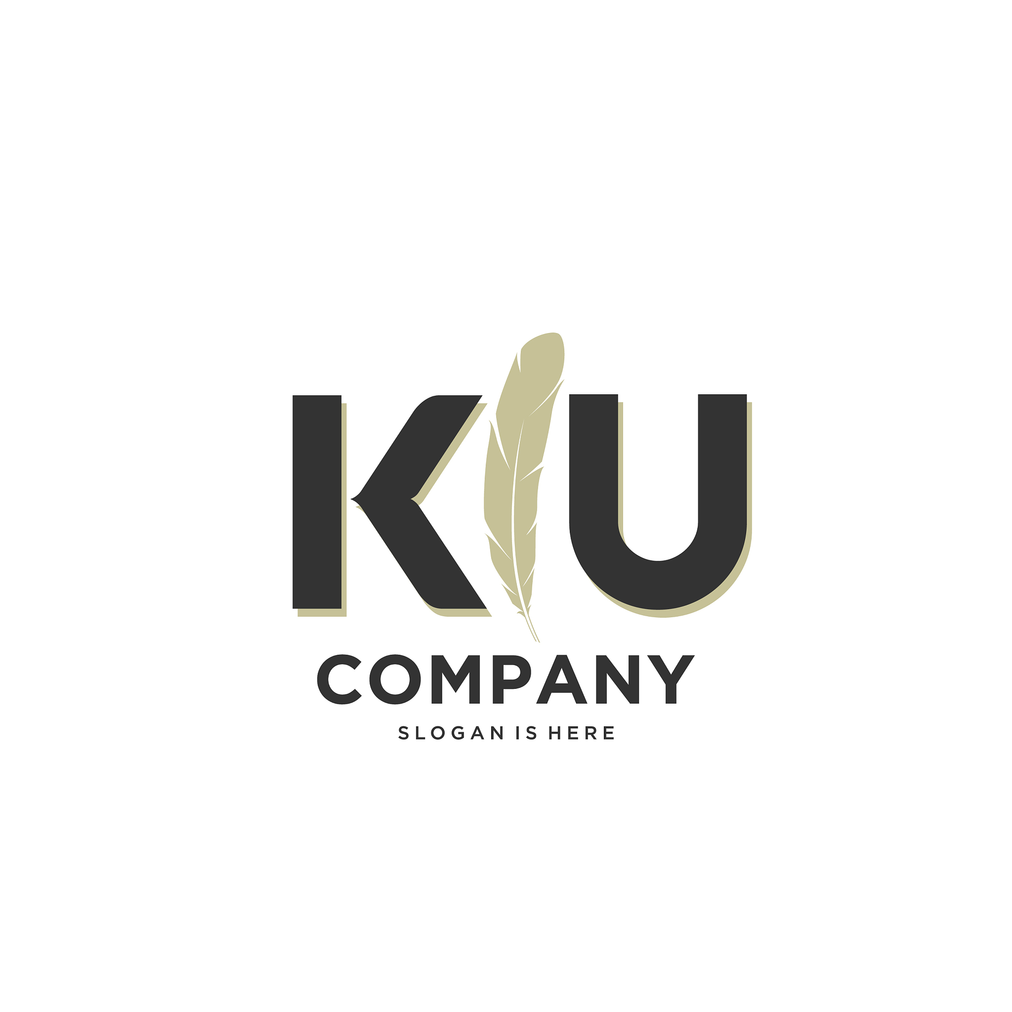 initial ku letter unique attractive creative