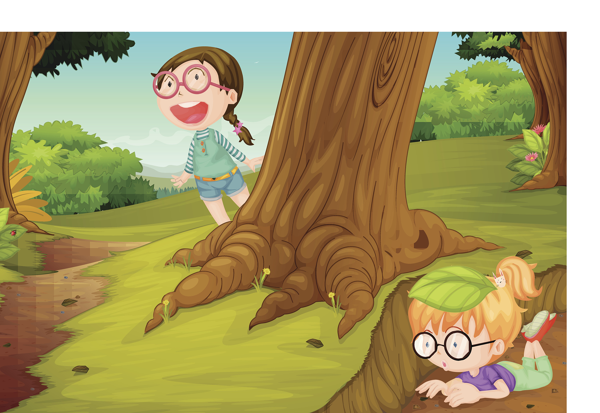 在山上的森林里玩捉迷藏如何藏起来不被发现