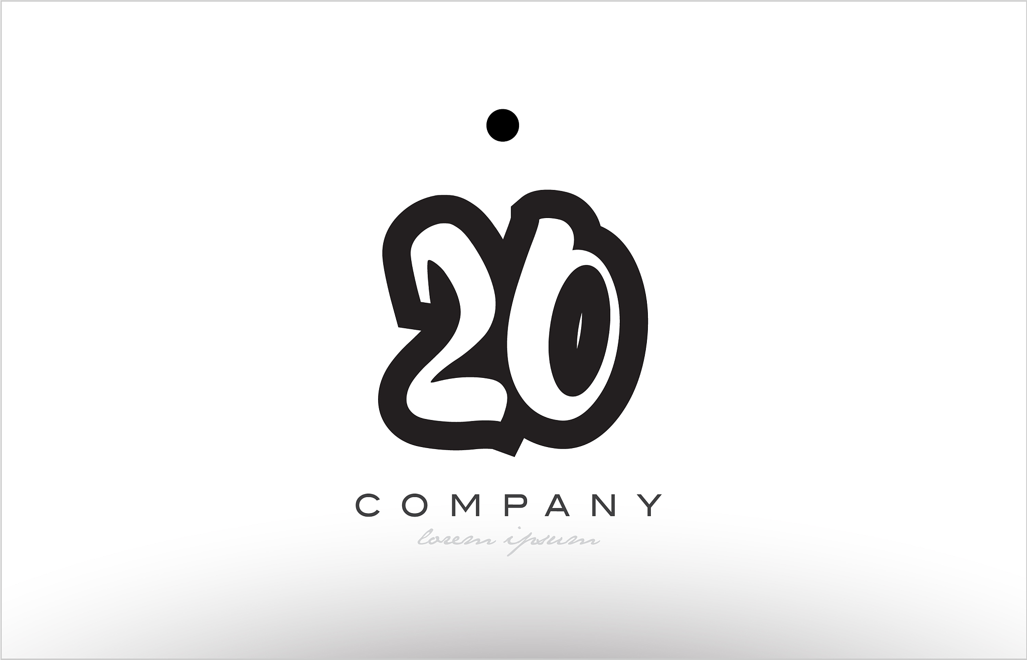 20 number logo icon template design