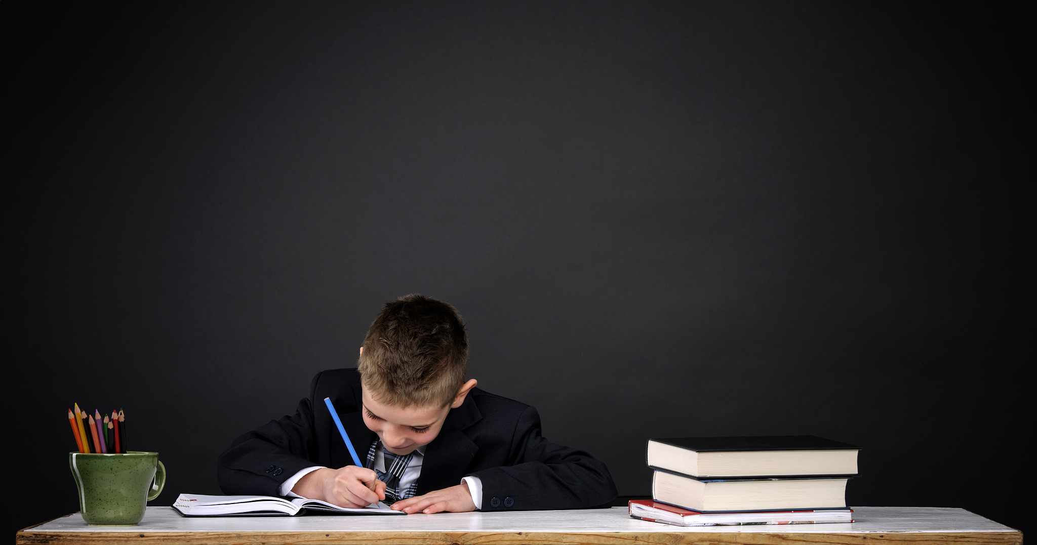 boy writing