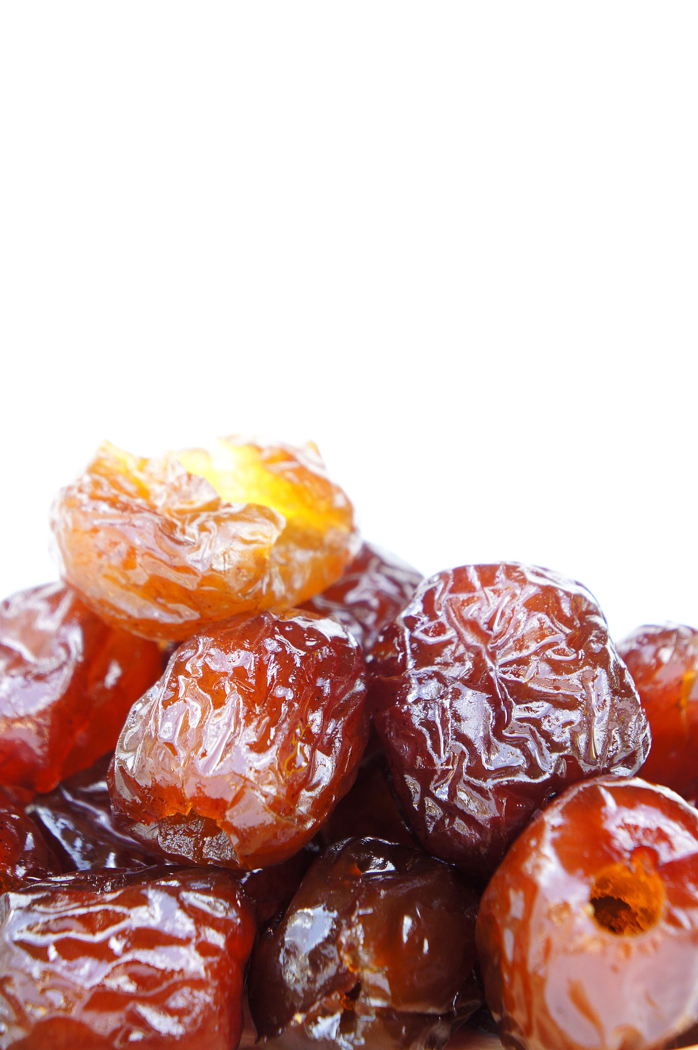 chinese jujube link on a white background food is delicious