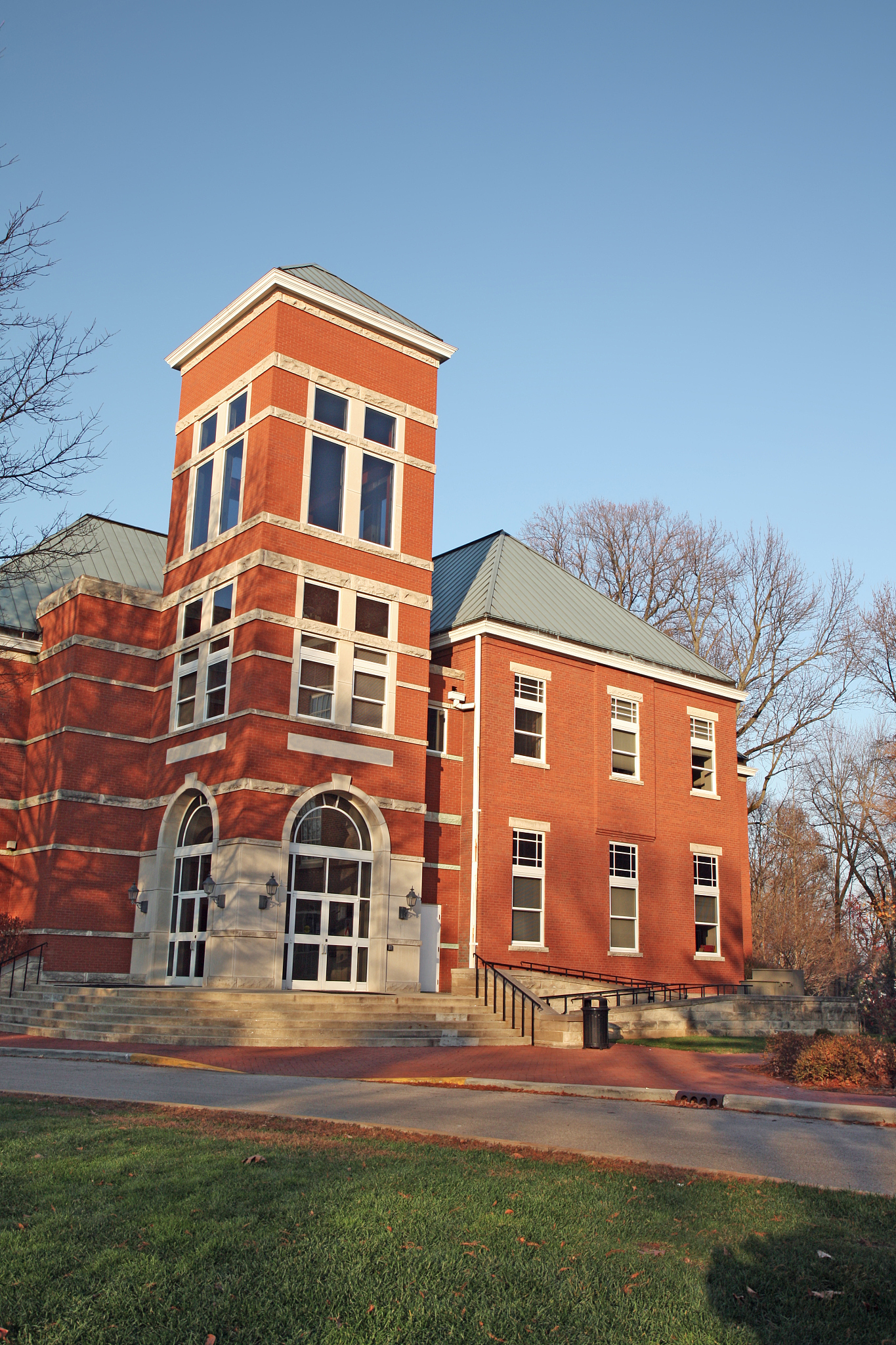 building on a college campus in indiana vertical