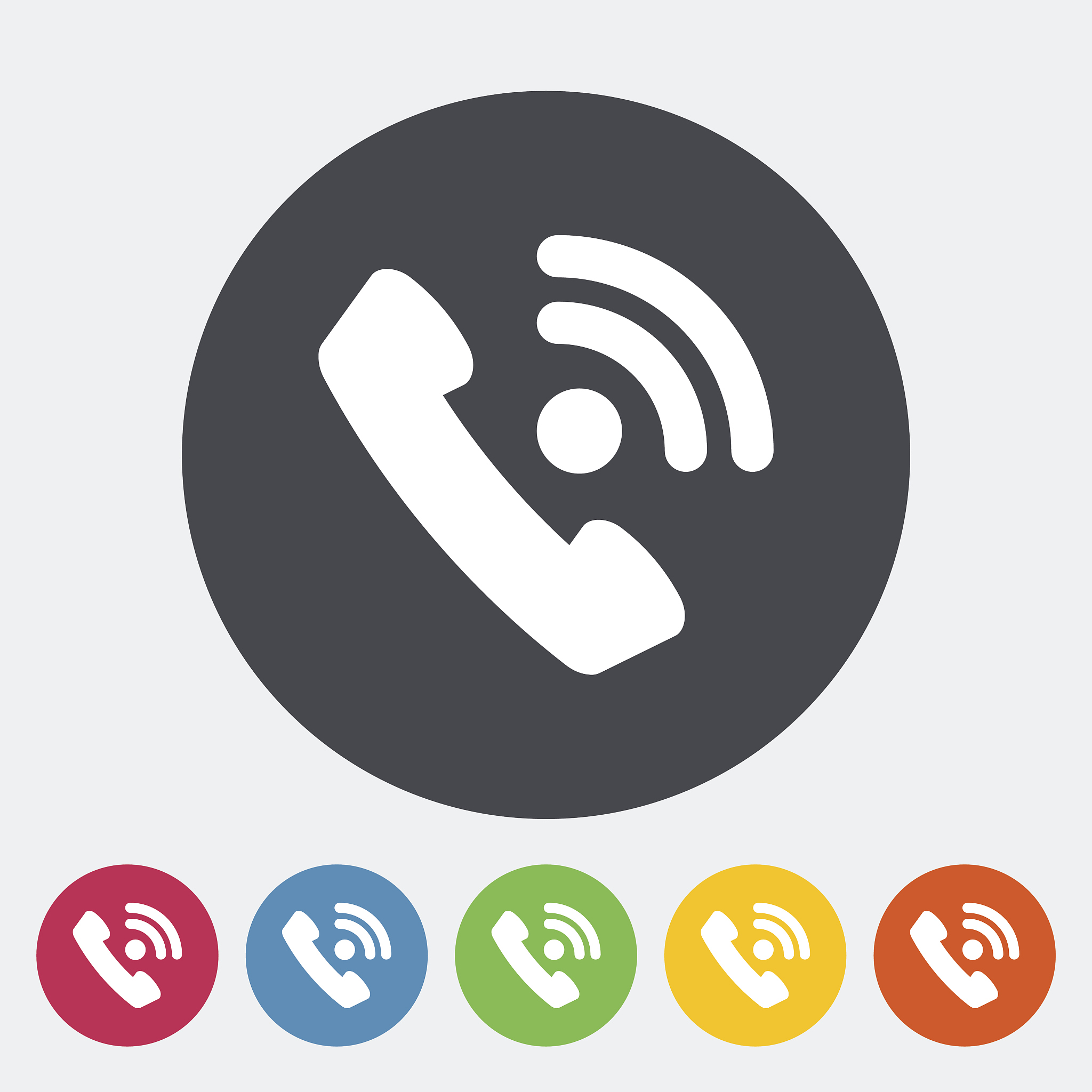 phone single flat icon.
