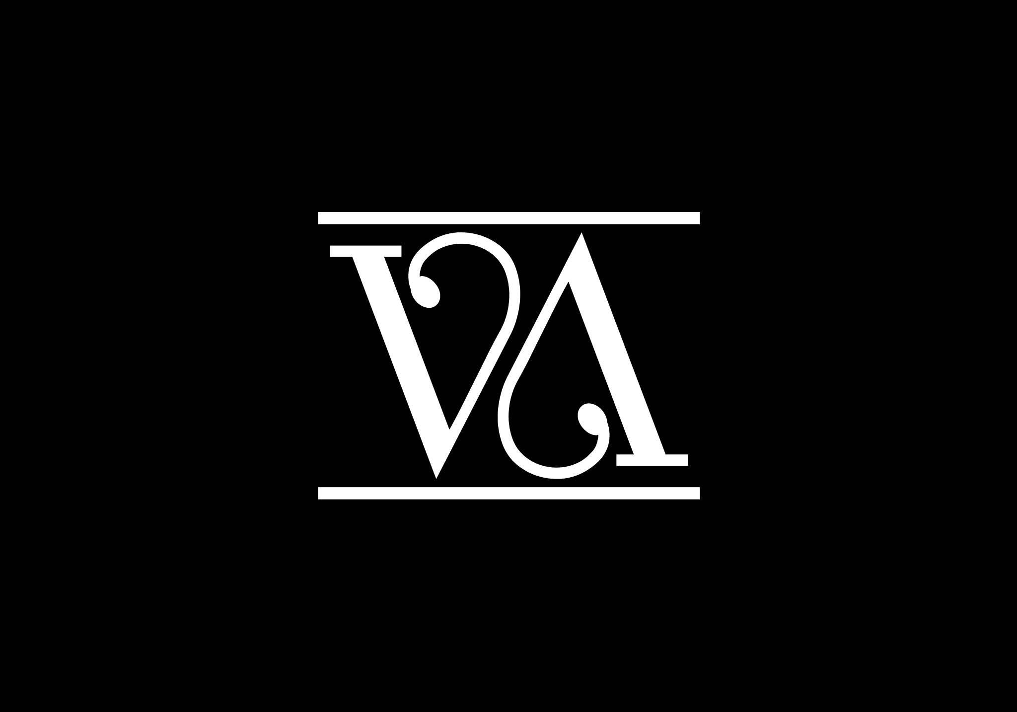 v a initial letter logo design template graphic