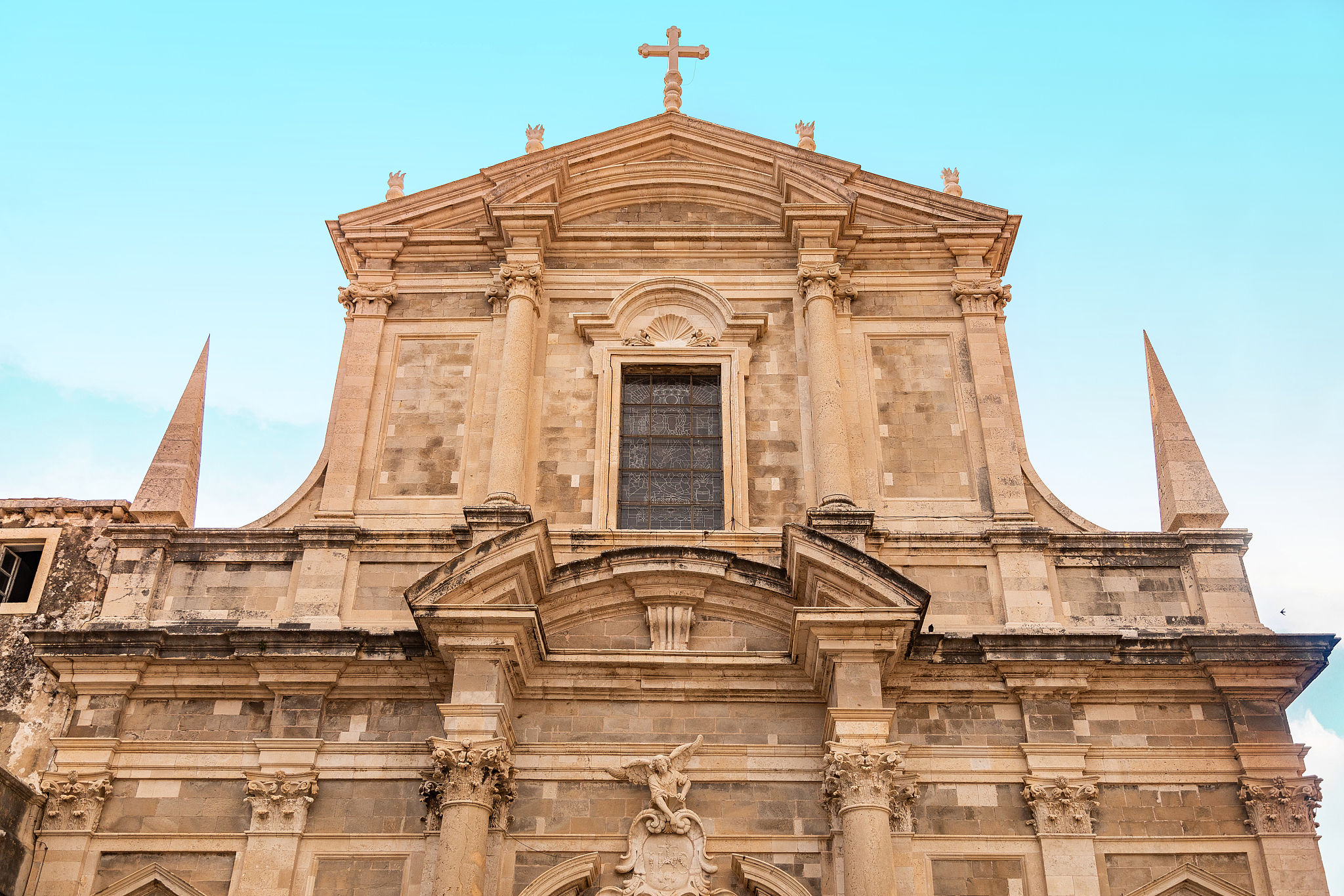 temple in the old town of dubrovnik croatia