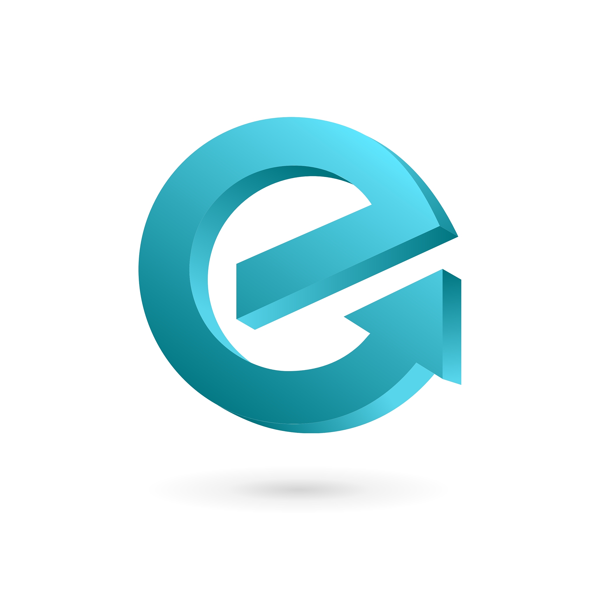 letter e arrow logo icon design template elements