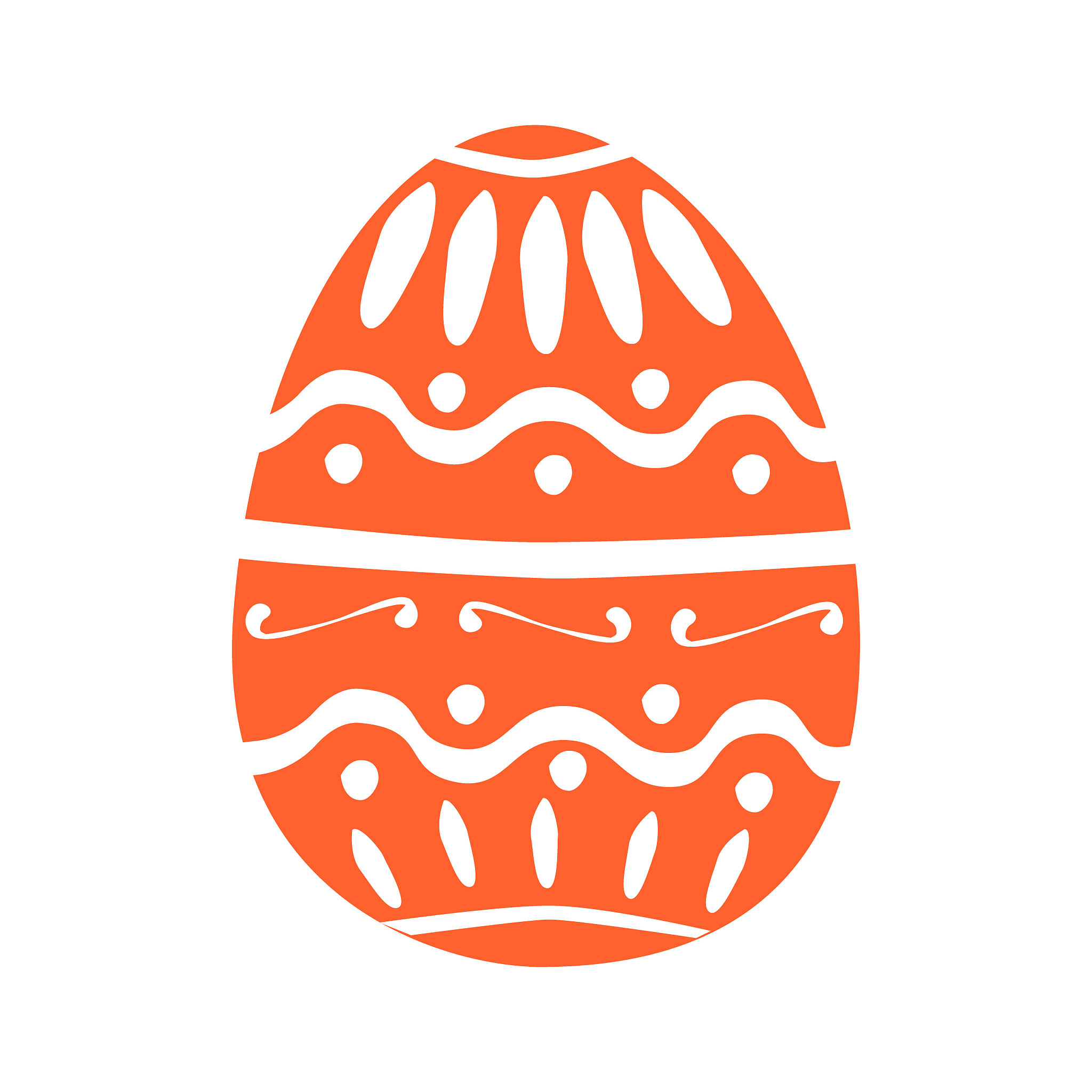 easter eggs with different ornament isolated on a white backgrou
