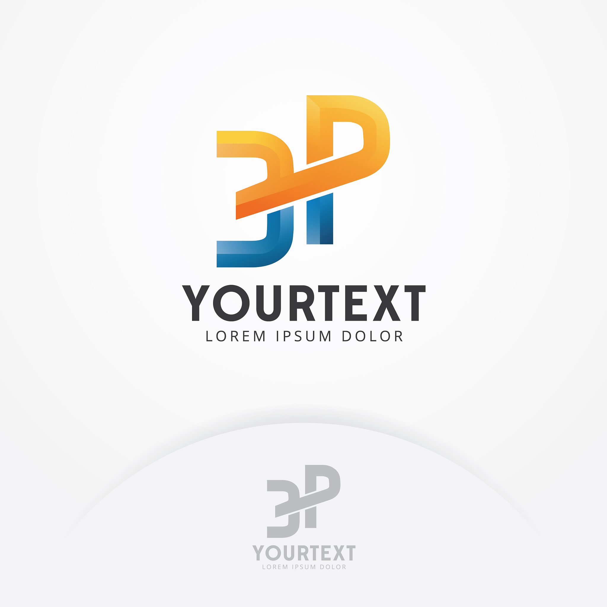 number three logo design