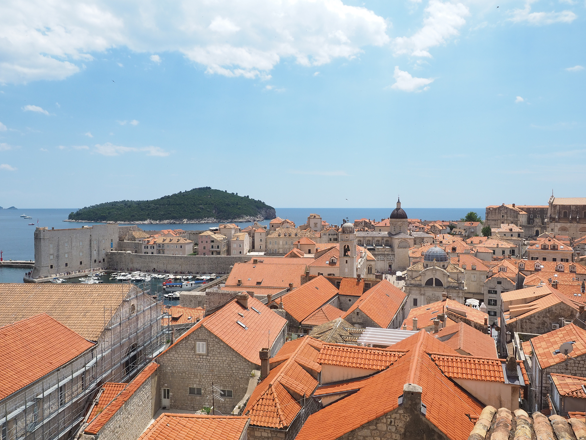 view of dubrovnik old town, croatia