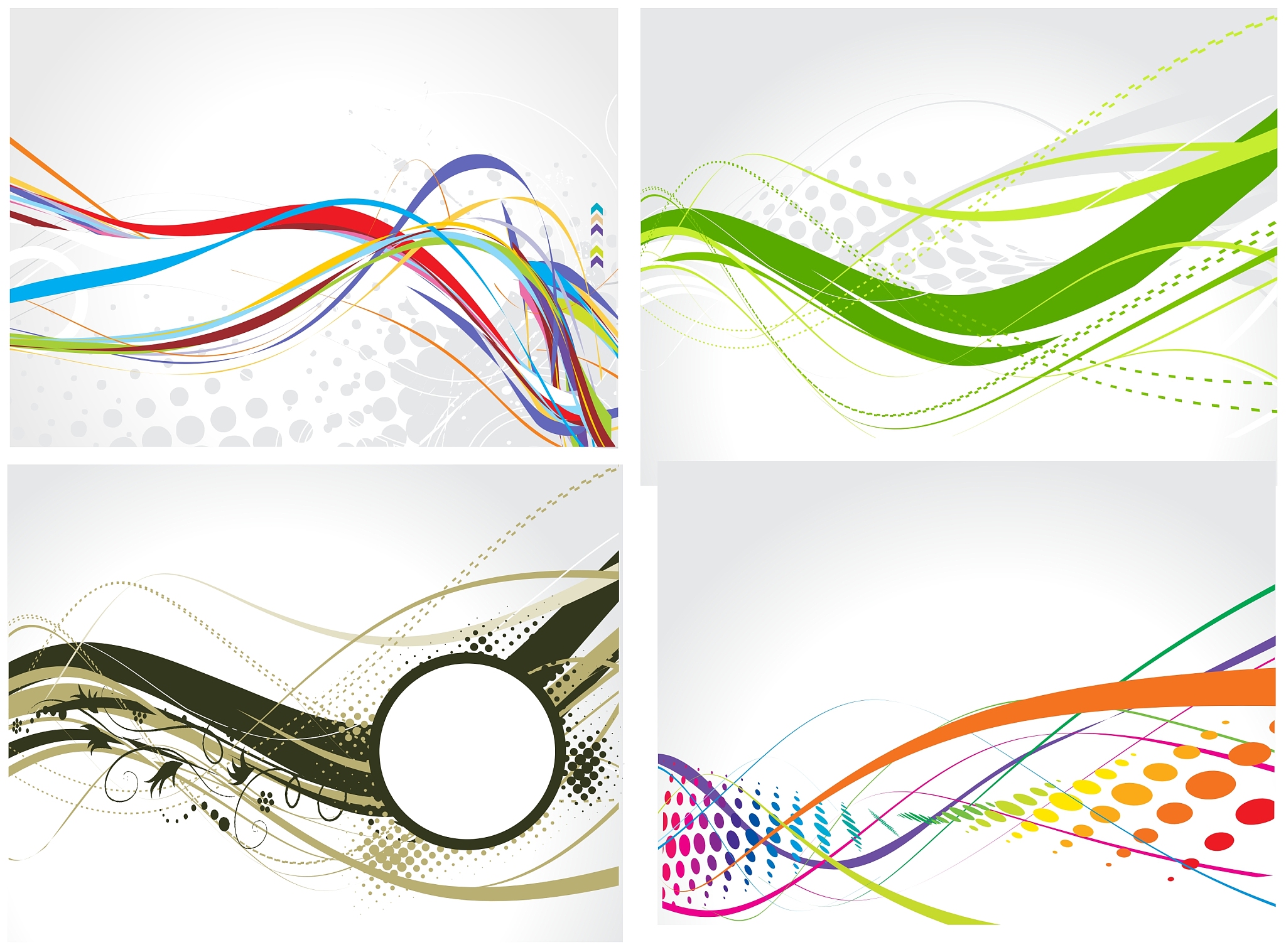 rainbow wave line set