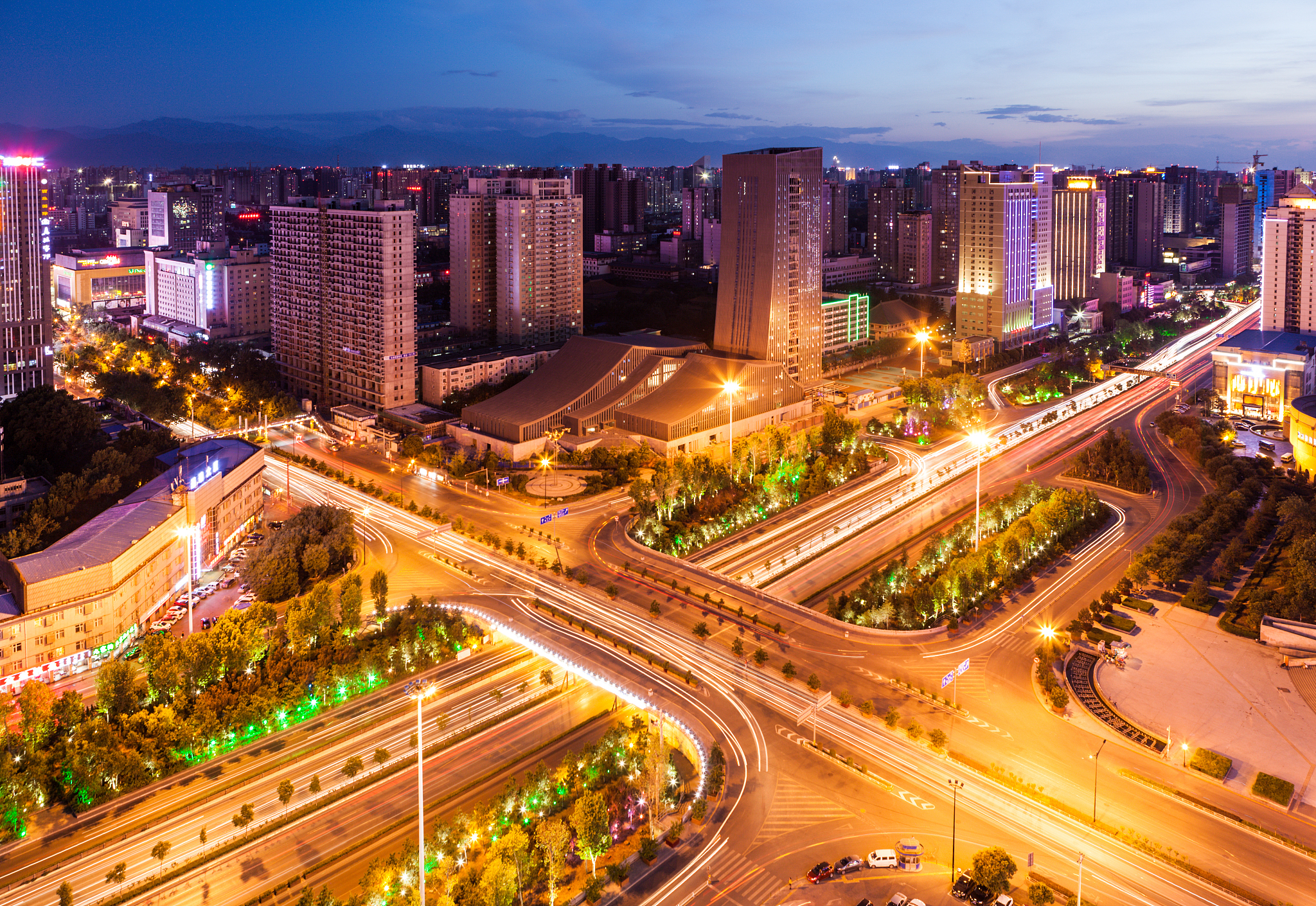 cityscape of xi'an city