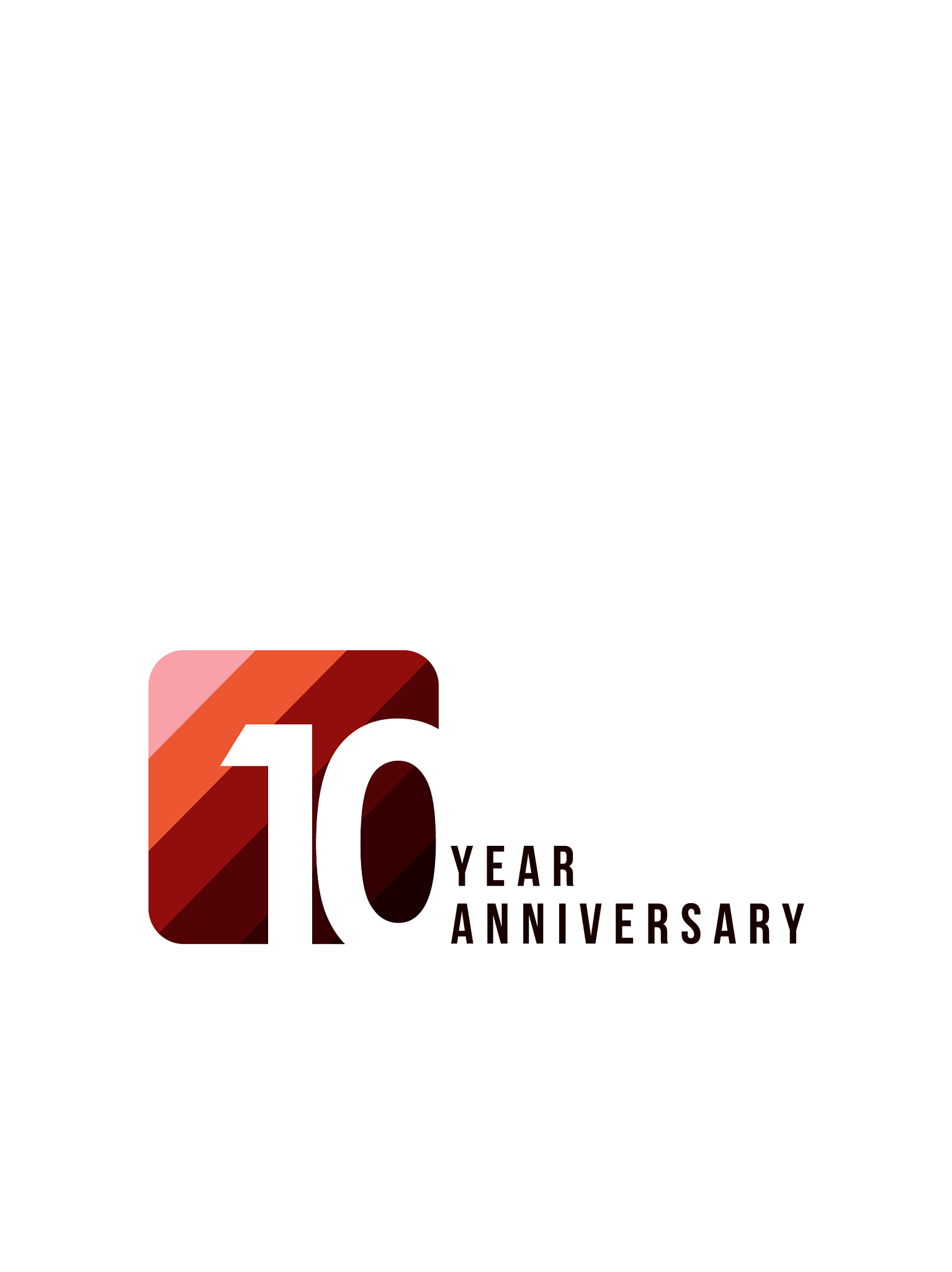 10 year anniversary template design