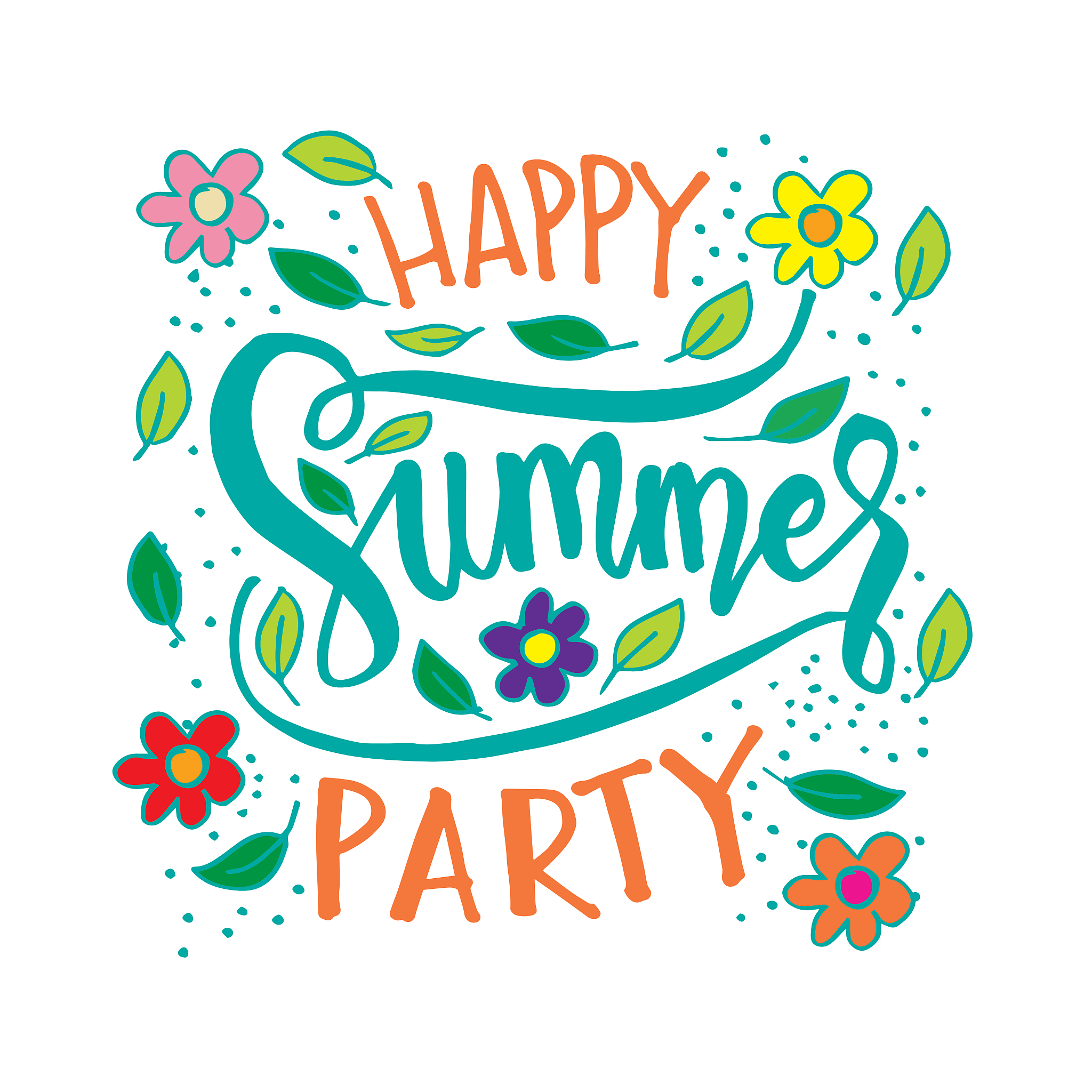 summer party card. summer background.