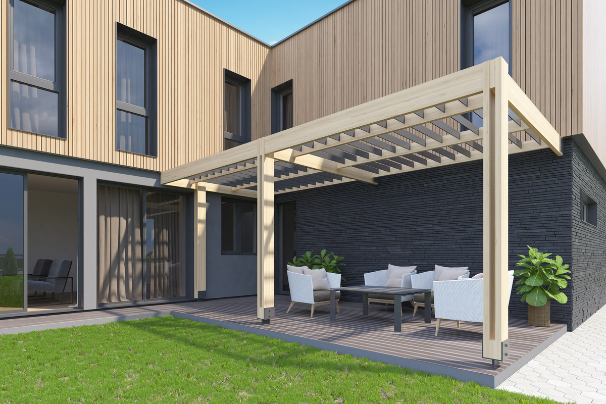 现代简约凉亭：遮阳通透，一天落地，邻居朋友打卡不断！